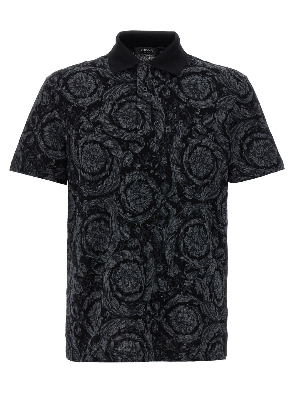 Gray Cotton Polo Shirt mens luxury fashion - Mens Edit