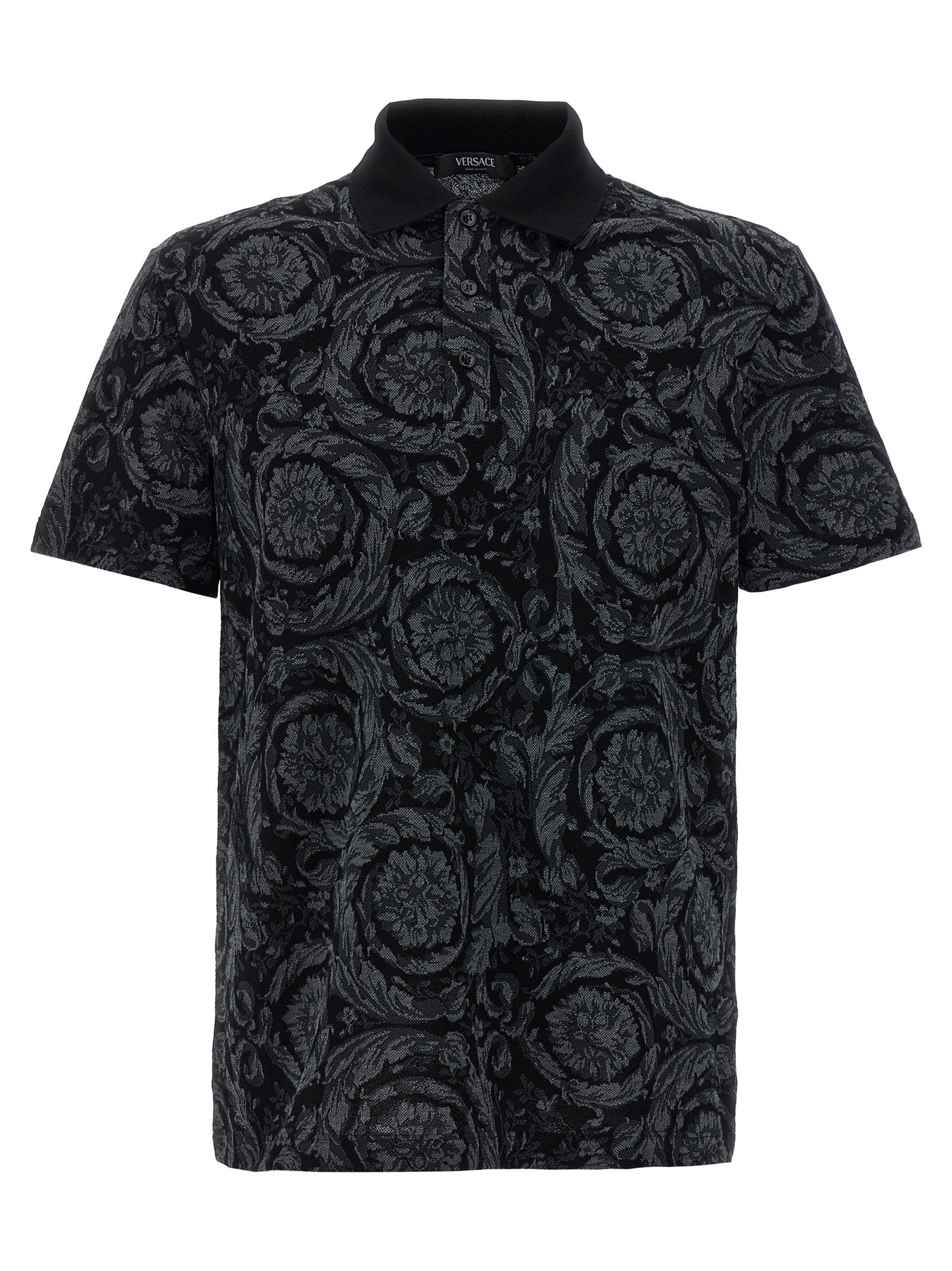 Gray Cotton Polo Shirt mens luxury fashion - Mens Edit