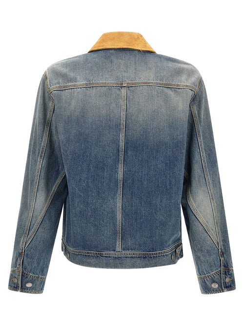 Alexander McQueen Cotton Denim Jacket in Blue