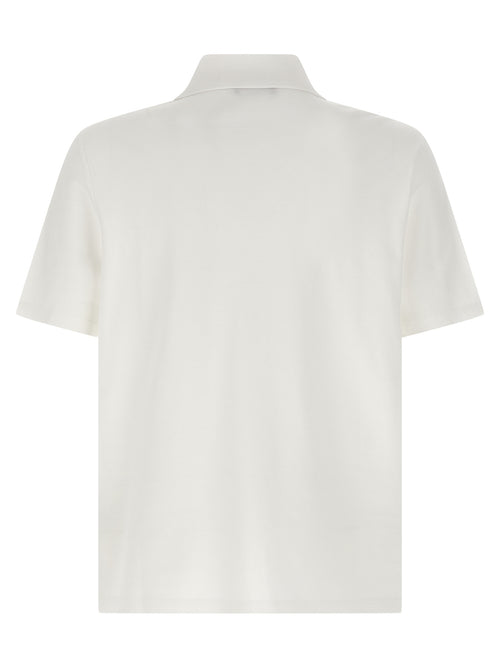 Balmain Βαμβακερό Bicolor Polo σε Λευκό και Μαύρο