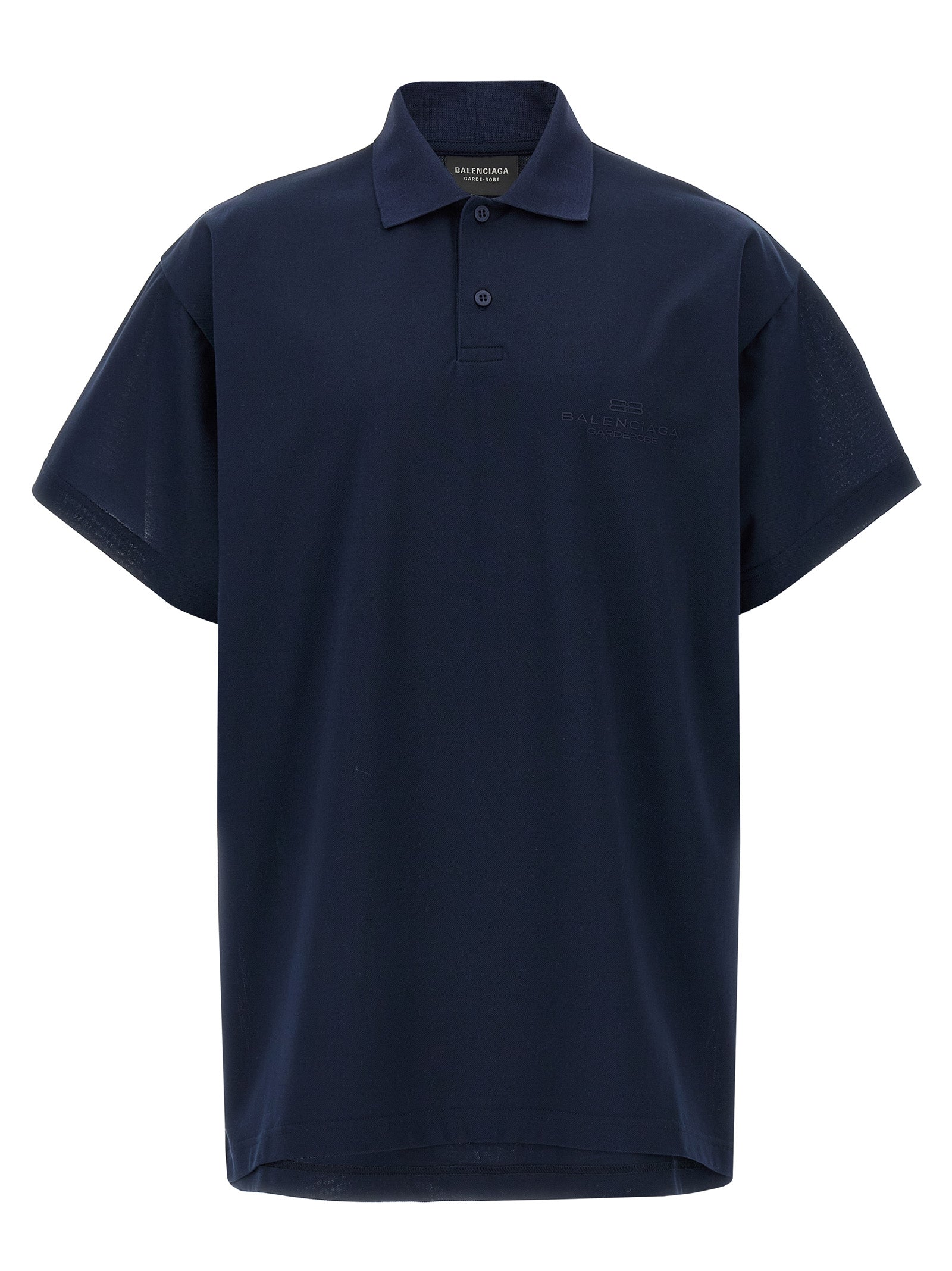 Balenciaga Βαμβακερό Polo Shirt από 100% βαμβάκι σε Μπλε