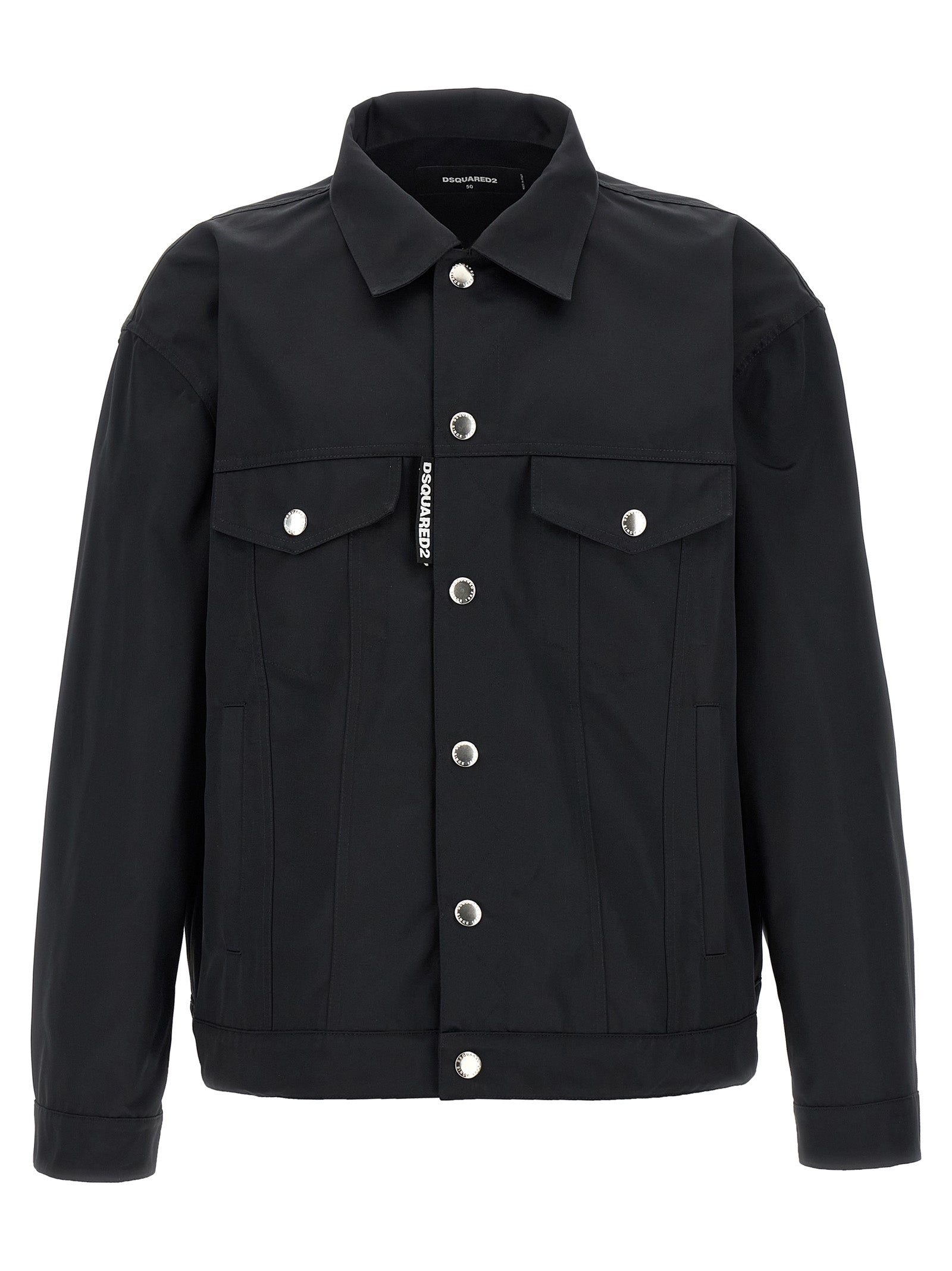 Black Polyester Full-Length Jacket mens luxury fashion - Mens Edit