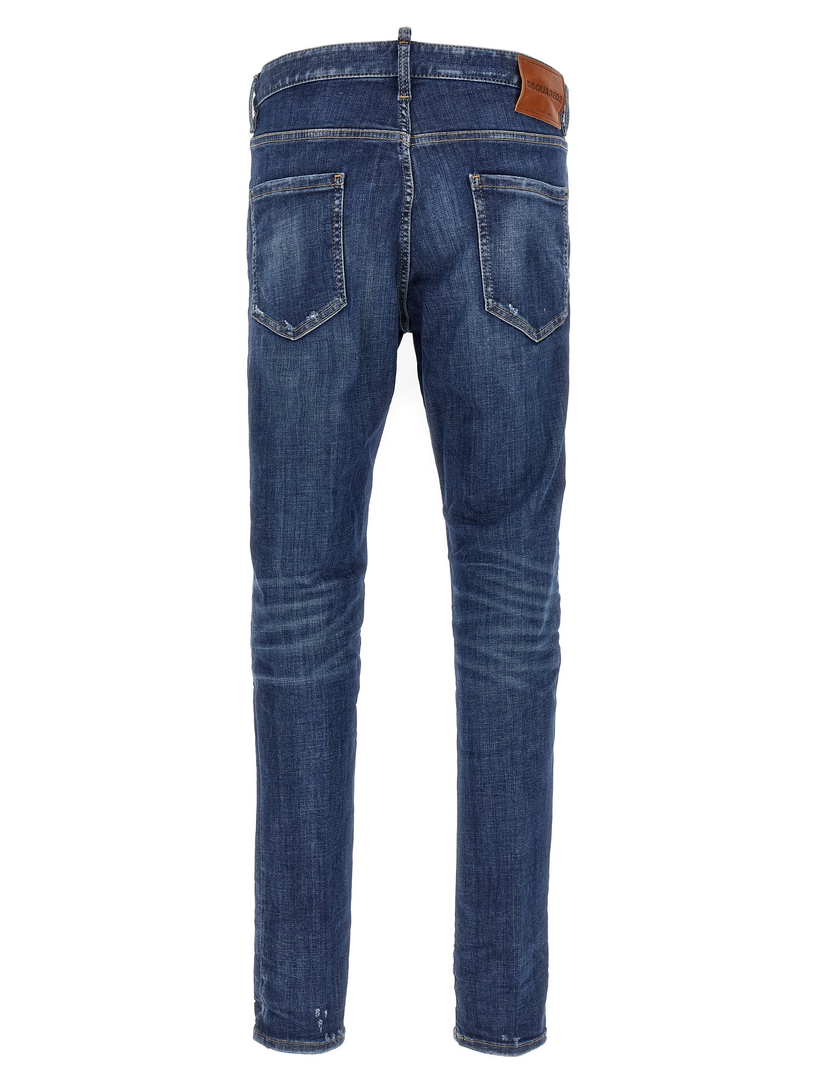 Dsquared² Βαμβακερό Slim Fit Jeans σε Μπλε