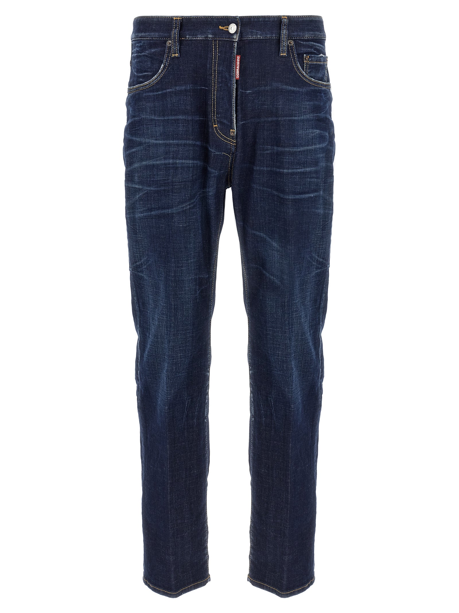 Blue Cotton Straight-Leg Jeans mens luxury fashion - Mens Edit