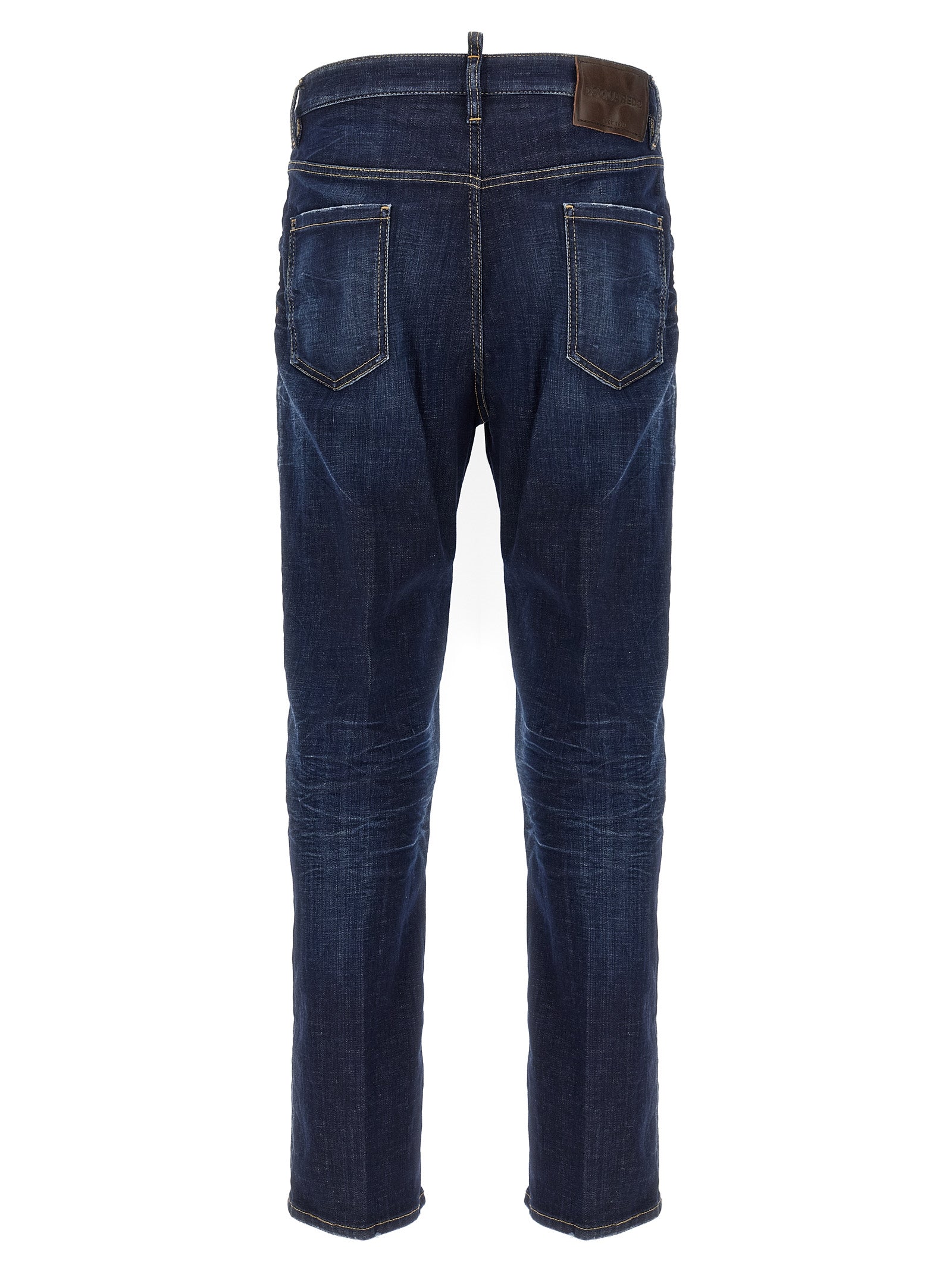 Dsquared² Βαμβακερά Straight-Leg Jeans σε Μπλε