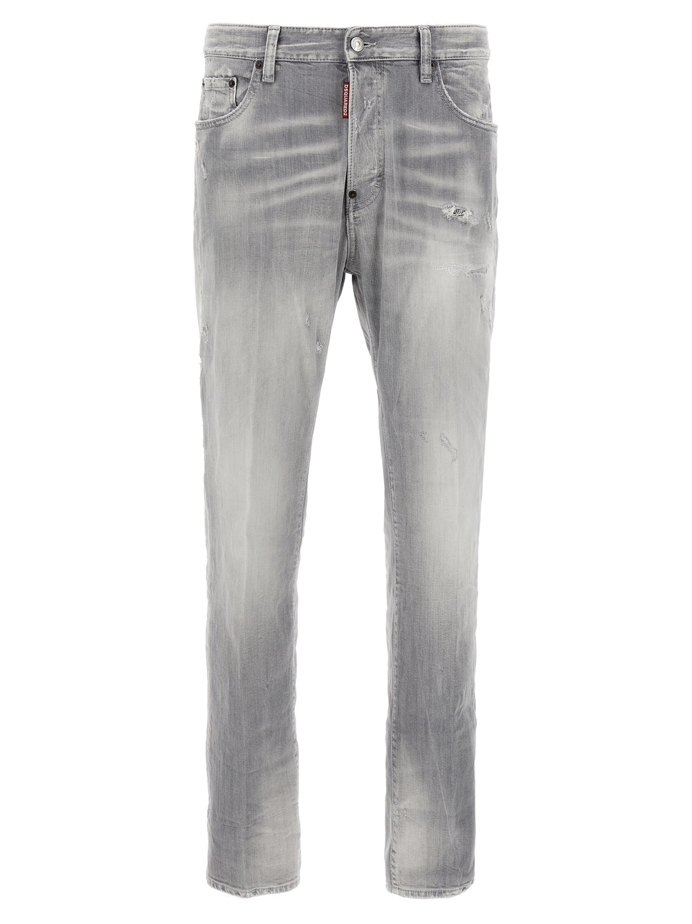 Gray Cotton Straight-Leg Jeans mens luxury fashion - Mens Edit