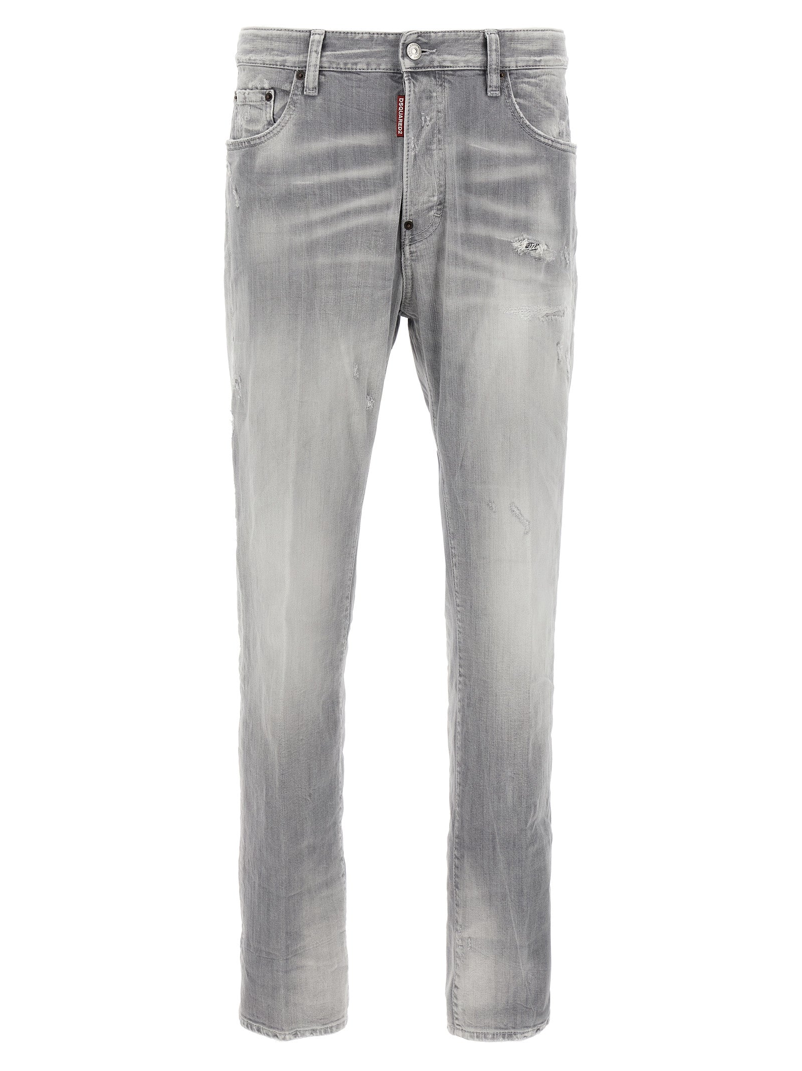 Gray Cotton Straight-Leg Jeans mens luxury fashion - Mens Edit