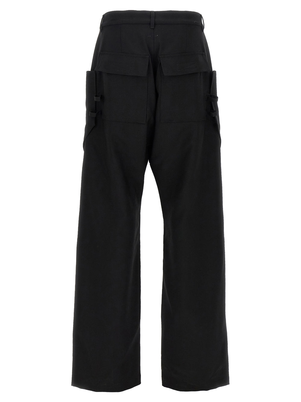 Black Virgin Wool Cargo Pants
