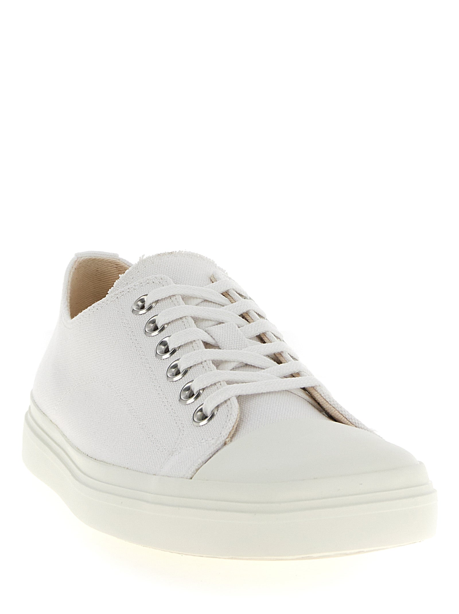 Moschino Βαμβακερά Low Top Sneakers σε Λευκό