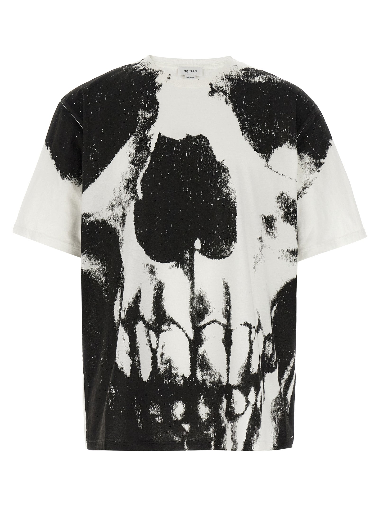 Alexander McQueen Βαμβακερό T-Shirt σε Λευκό και Μαύρο