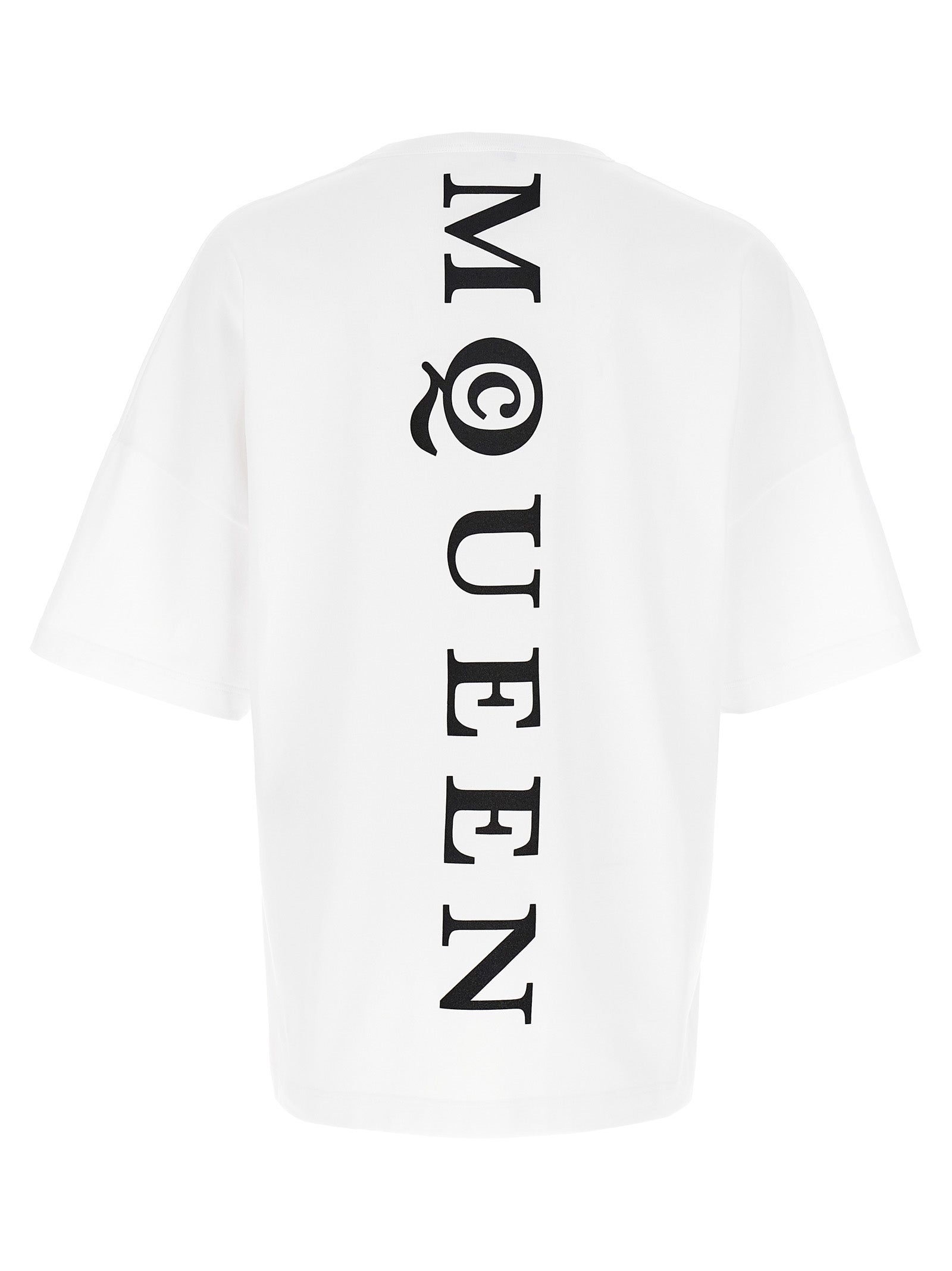 Alexander McQueen Βαμβακερό Bicolor T-Shirt σε Λευκό και Μαύρο