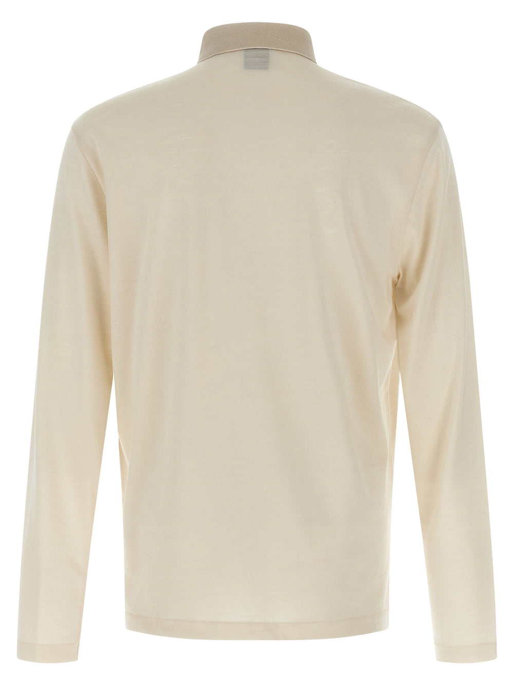 Beige Wool Polo Shirt