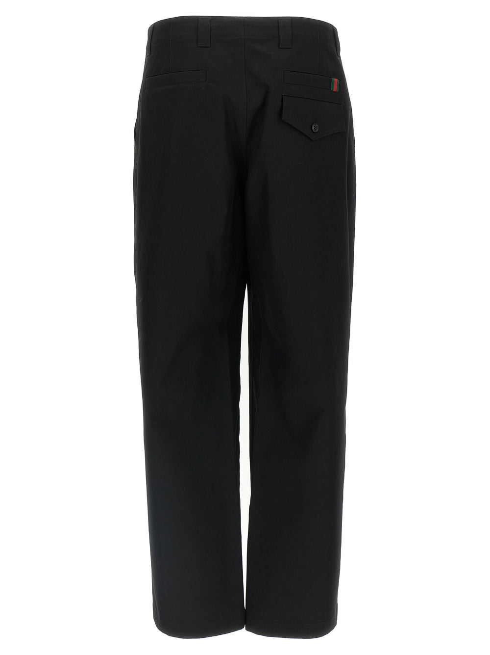 Black Cotton Casual Pants