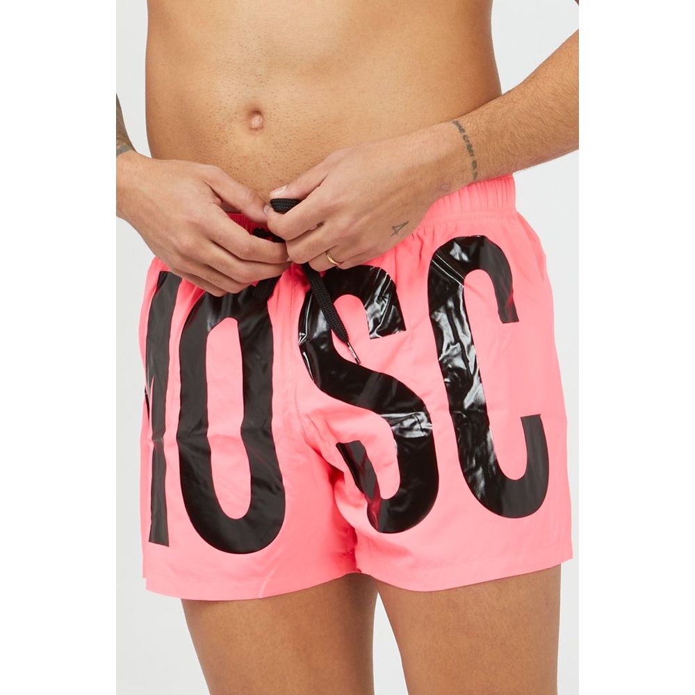 Moschino 100% Polyester Swim Shorts in Fuchsia