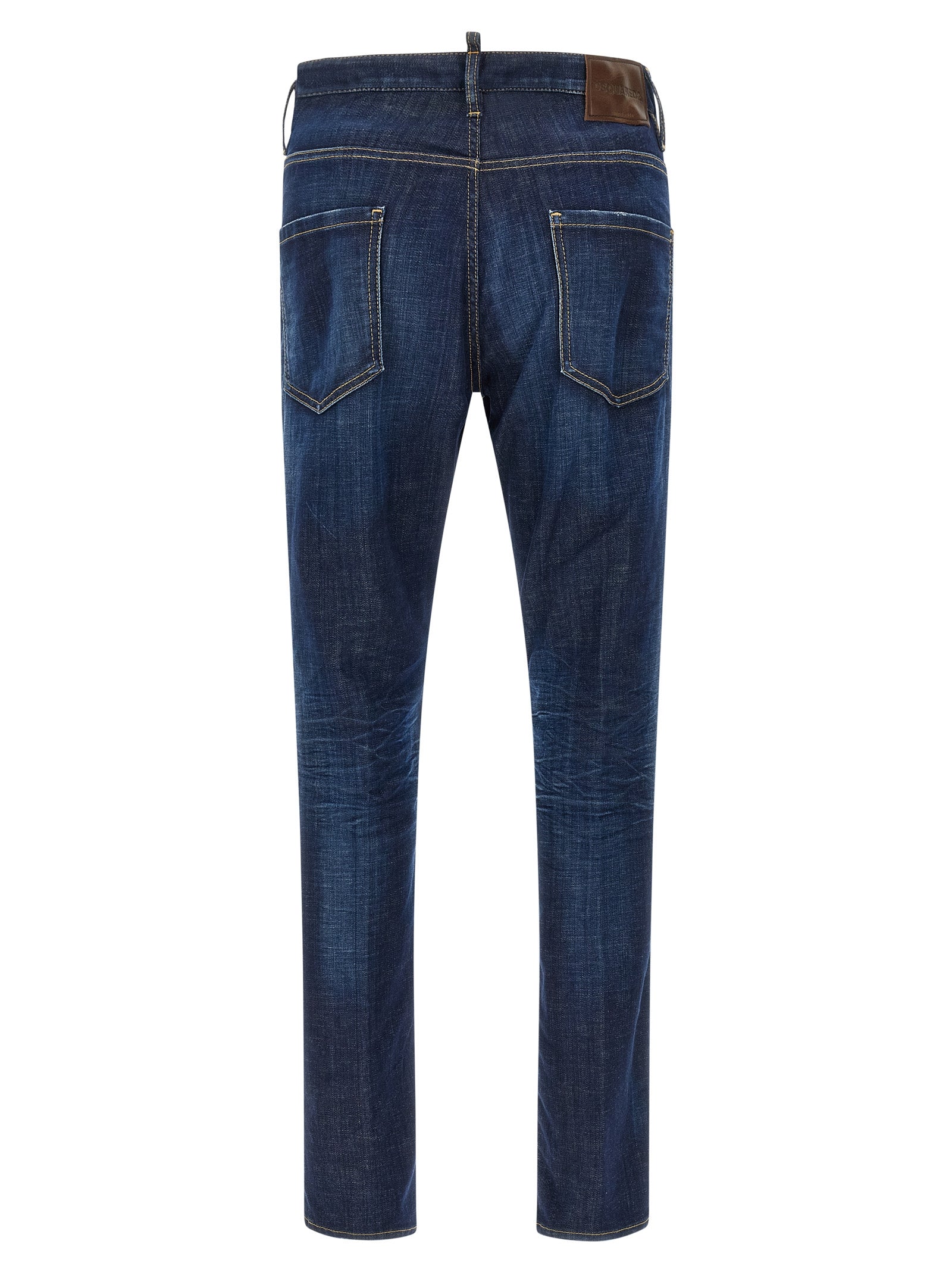 Dsquared² Βαμβακερά Straight-Leg Jeans σε Μπλε