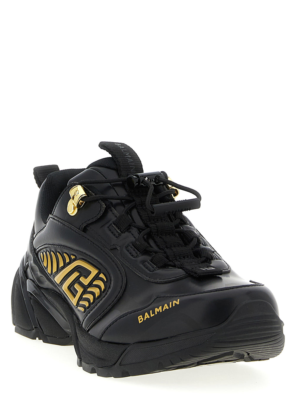 Black Nylon Athletic Sneakers