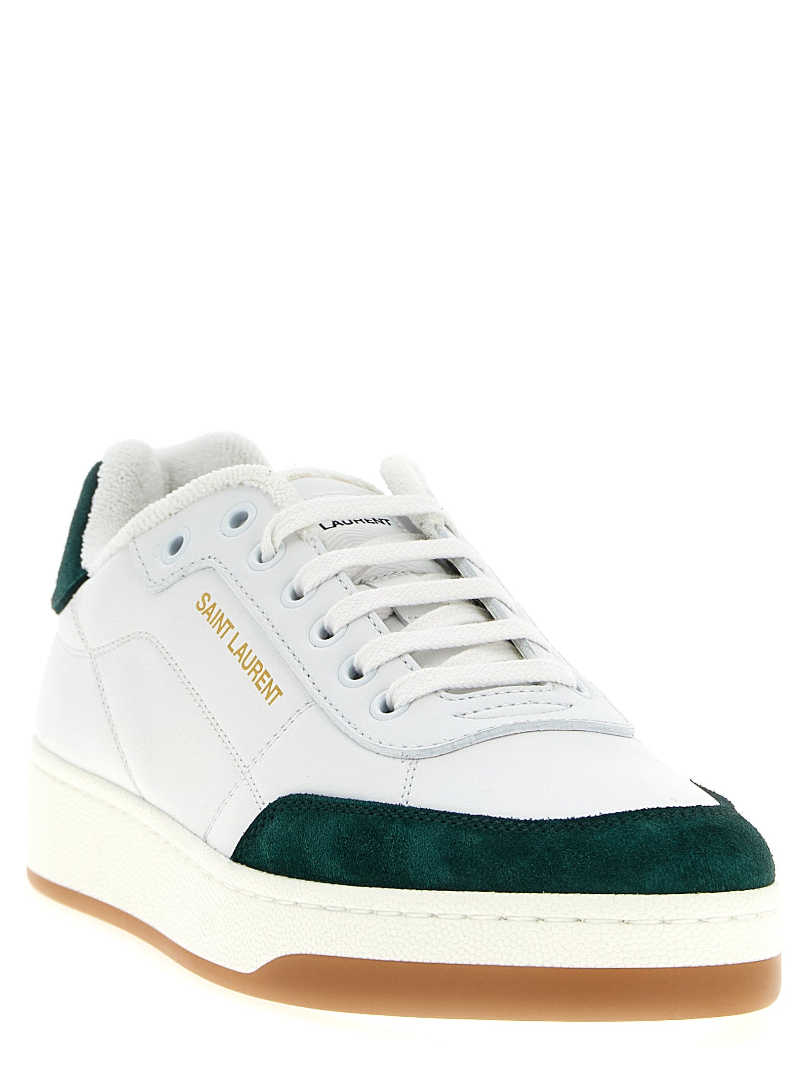 Saint Laurent Δερμάτινα Sneakers Low Top σε Πράσινο