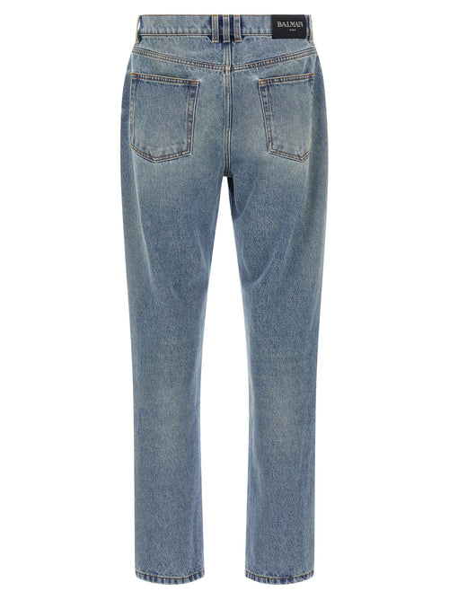 Balmain Βαμβακερά Jeans σε Μπλε
