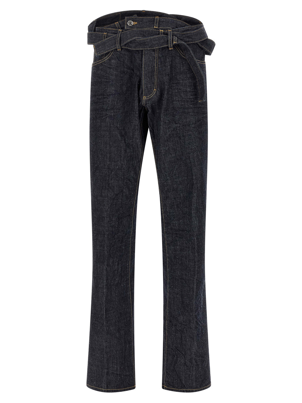 Blue Cotton Straight-Leg Jeans mens luxury fashion - Mens Edit