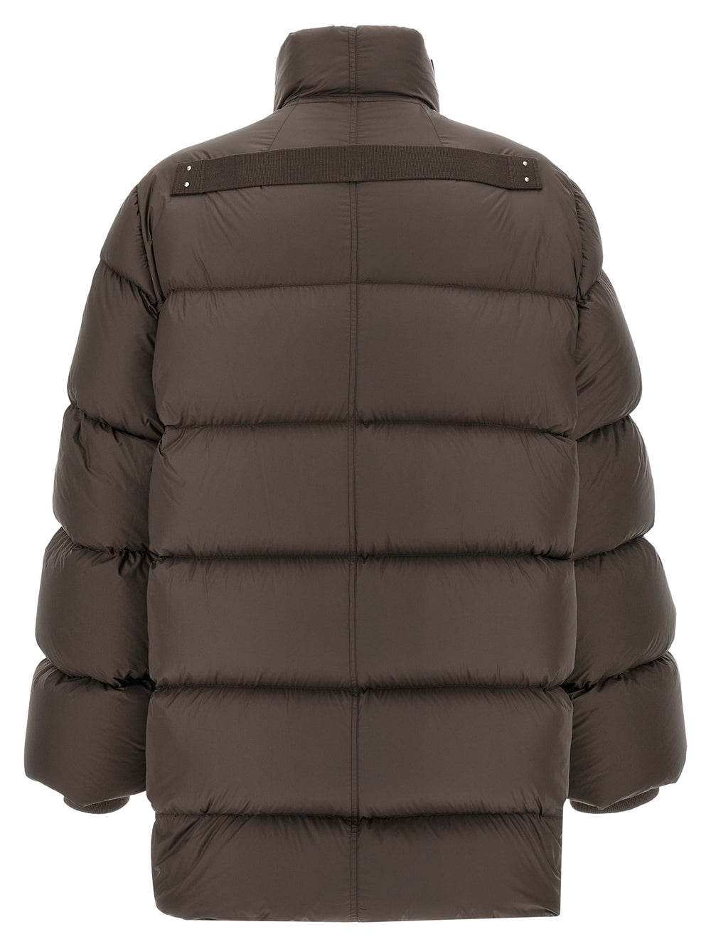 Brown Nylon Full-Length Jacket