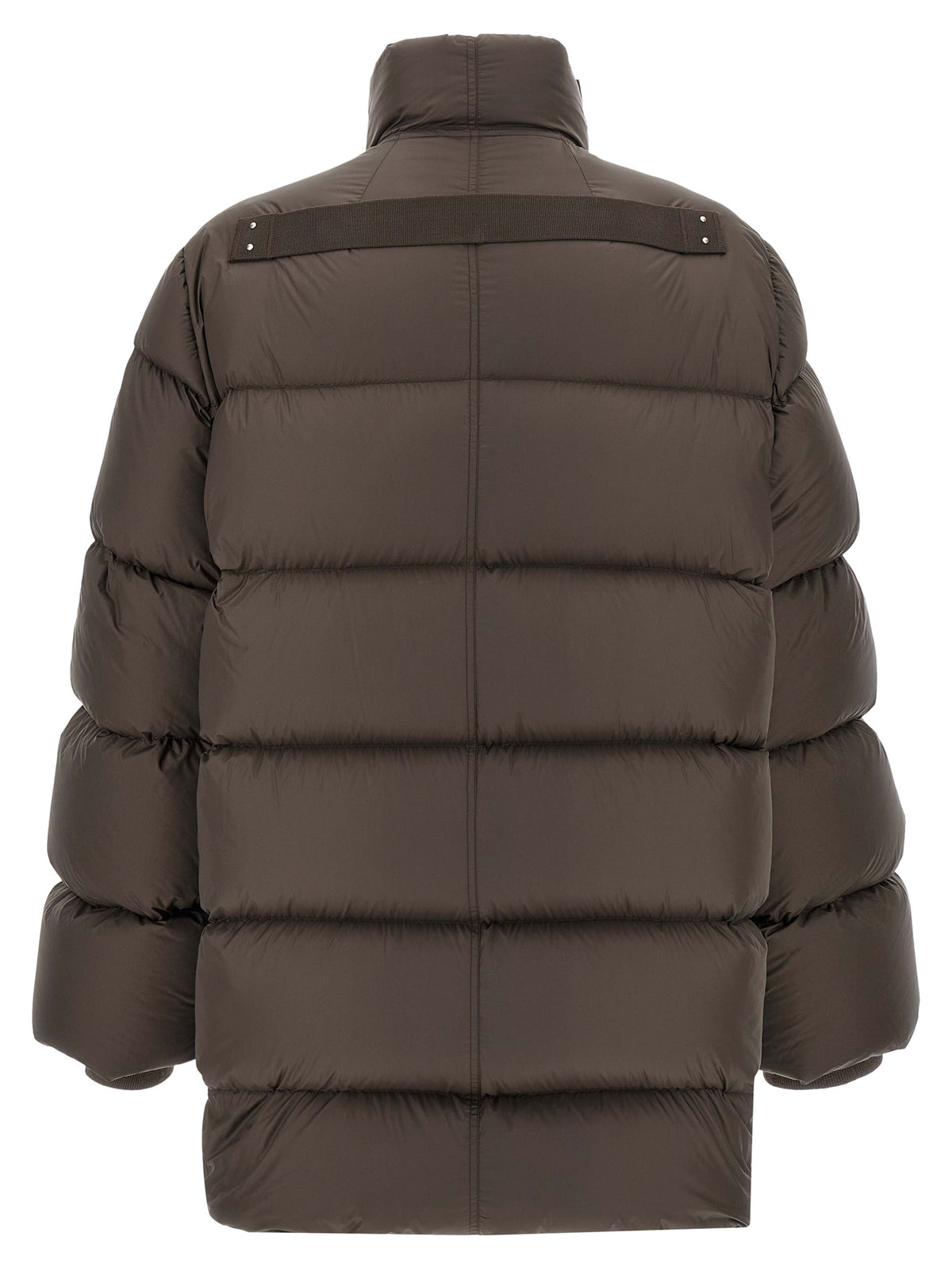 Brown Nylon Full-Length Jacket