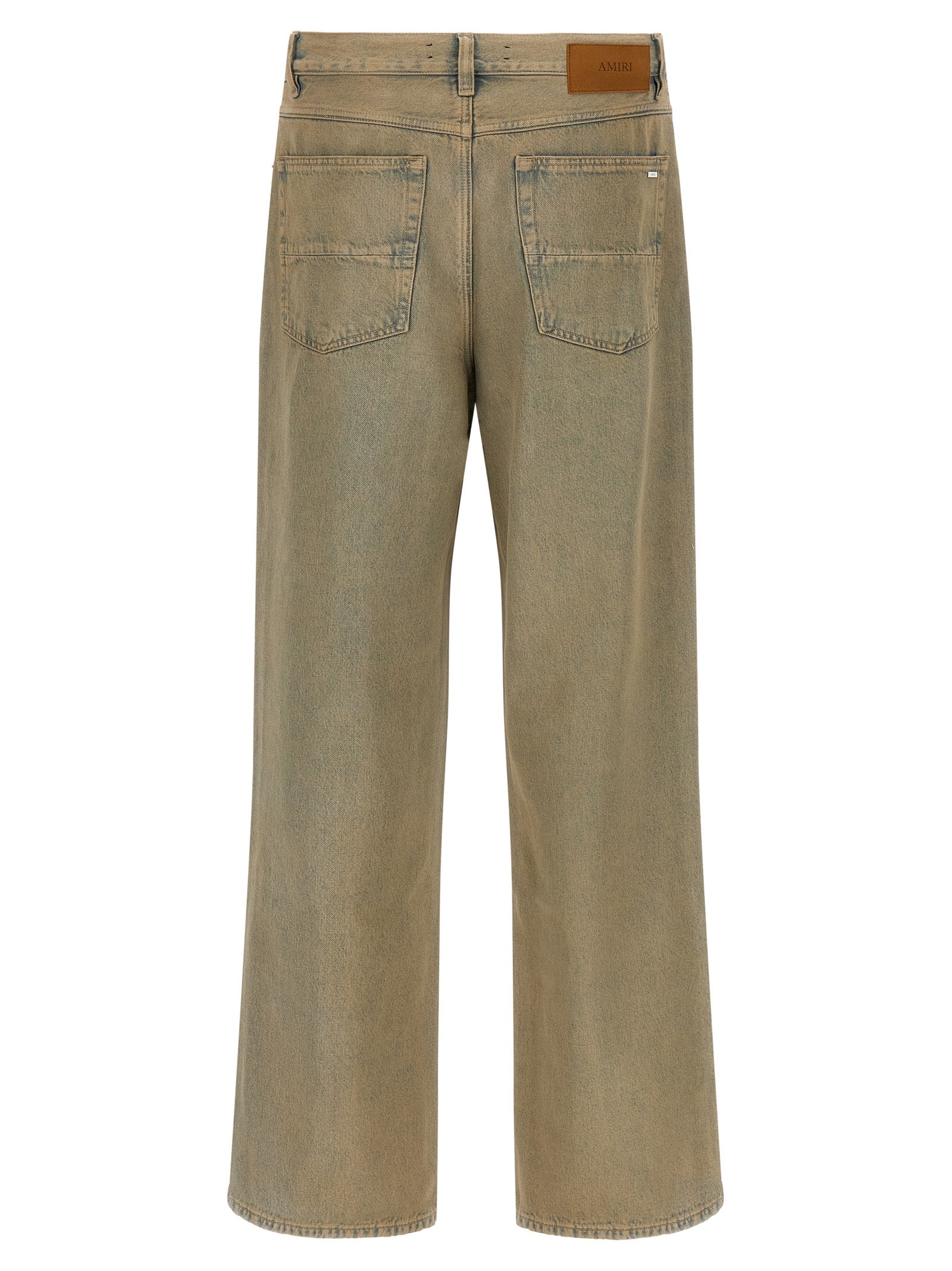 Amiri Βαμβακερά Straight-Leg Jeans σε Μπεζ