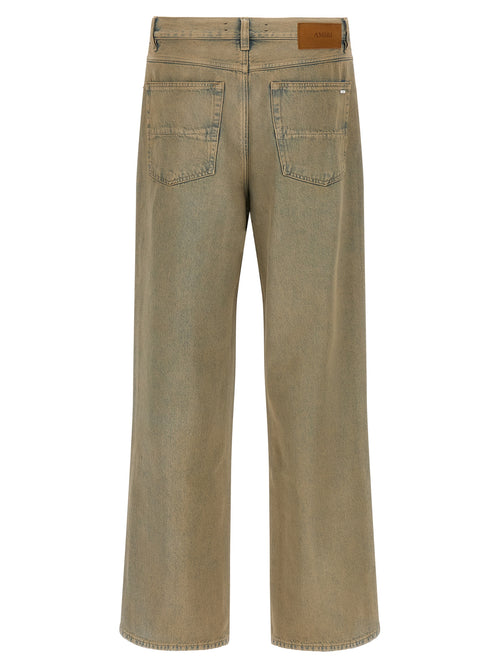 Amiri Βαμβακερά Straight-Leg Jeans σε Μπεζ