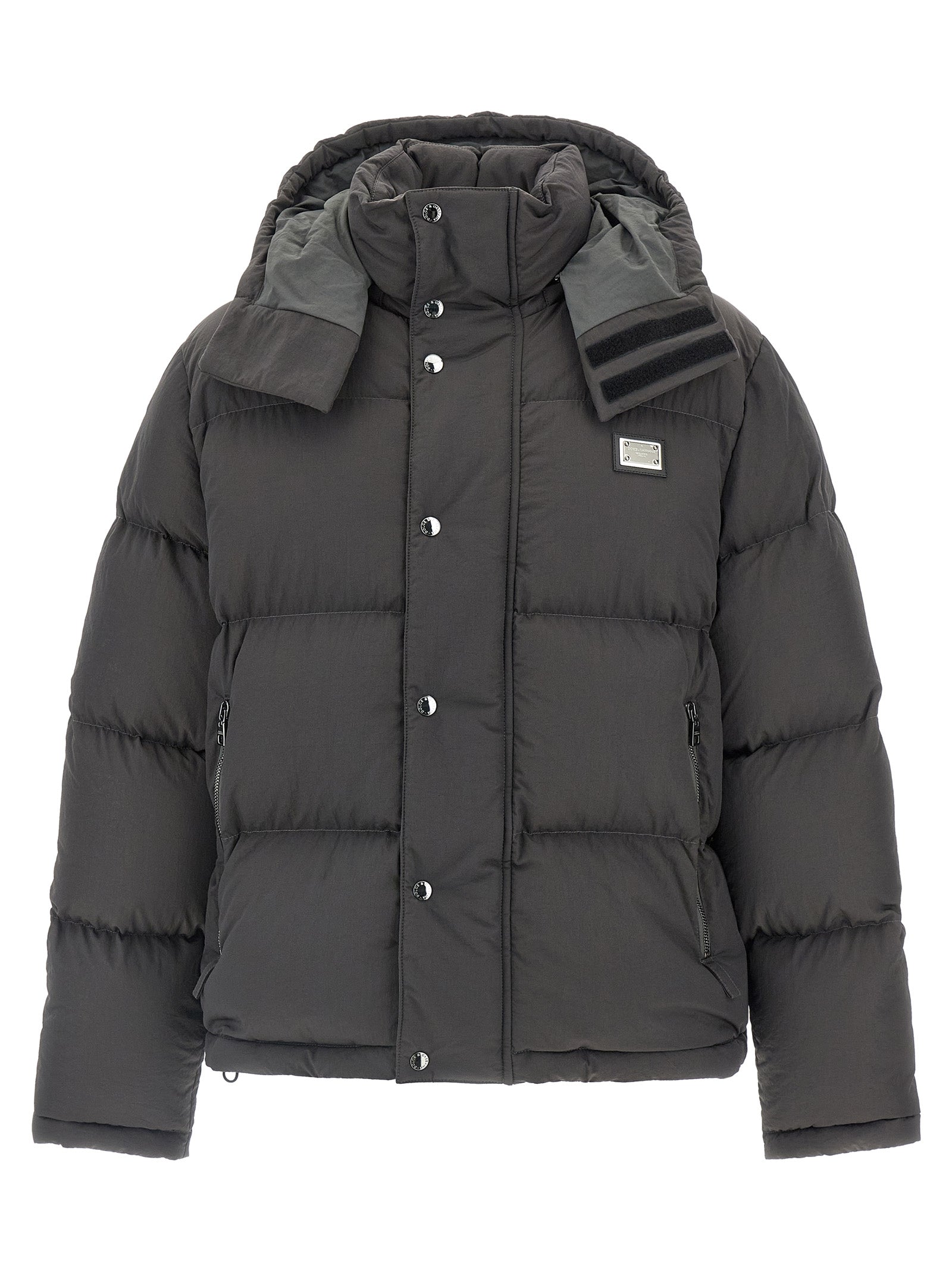 Dolce & Gabbana Μακρύ Jacket από Πολυαμίδιο σε Γκρι