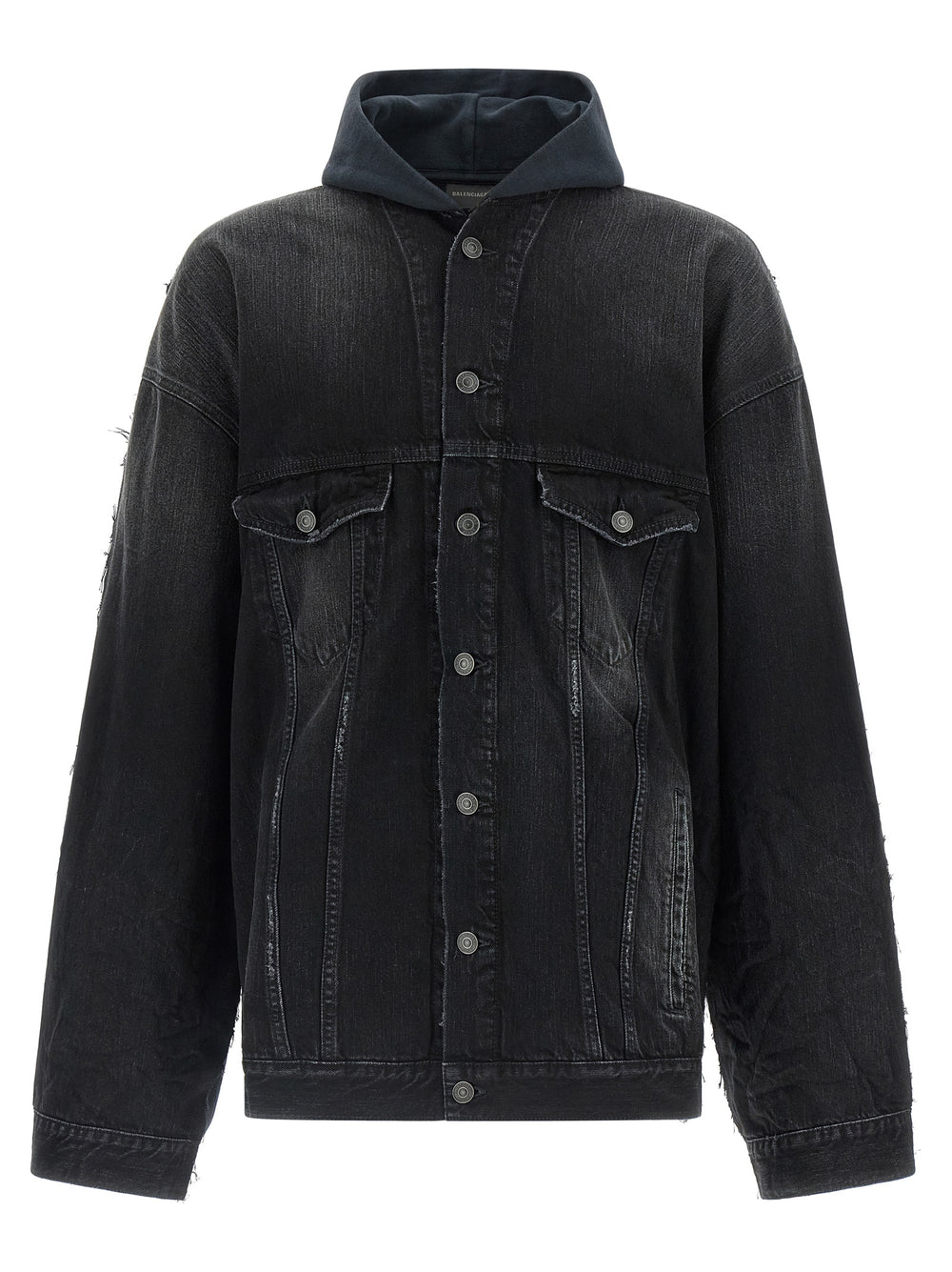 Black Cotton Denim Jacket