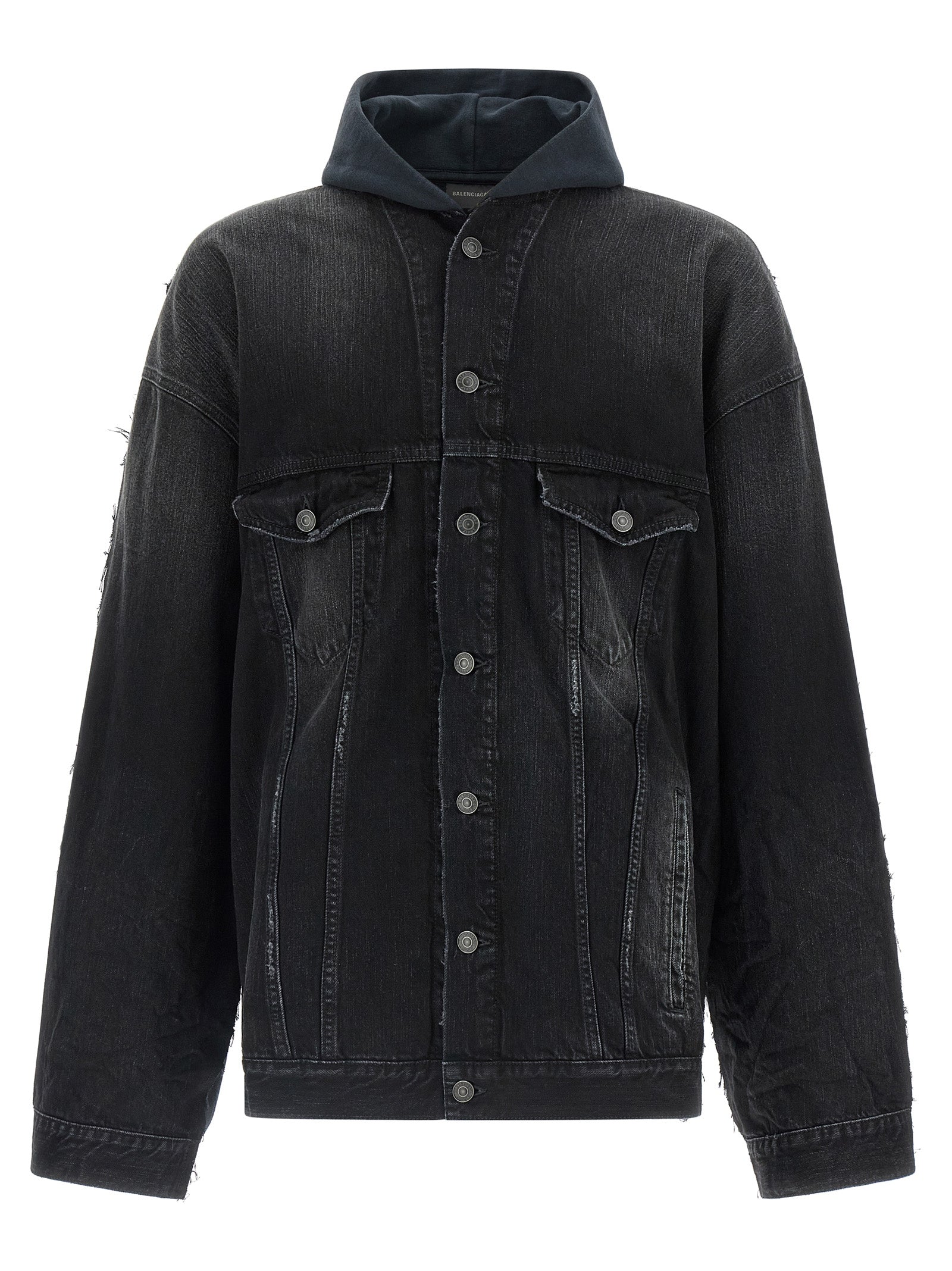 Balenciaga Βαμβακερό Denim Jacket σε Μαύρο
