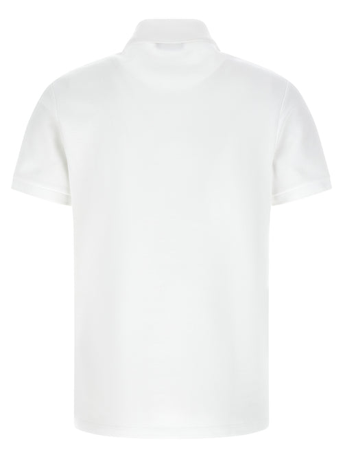 Balmain Βαμβακερό Bicolor Polo σε Λευκό και Μαύρο