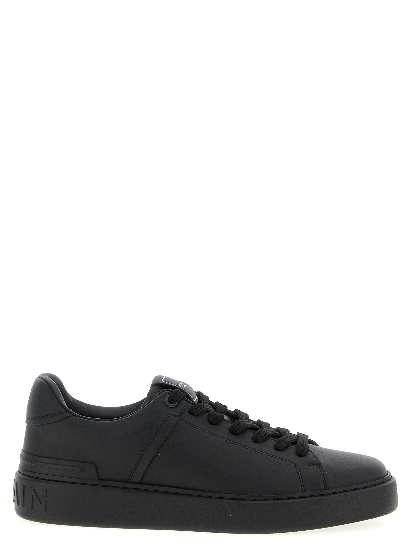 Balmain B-Court Sneakers από Δέρμα Μοσχαριού σε Μαύρο
