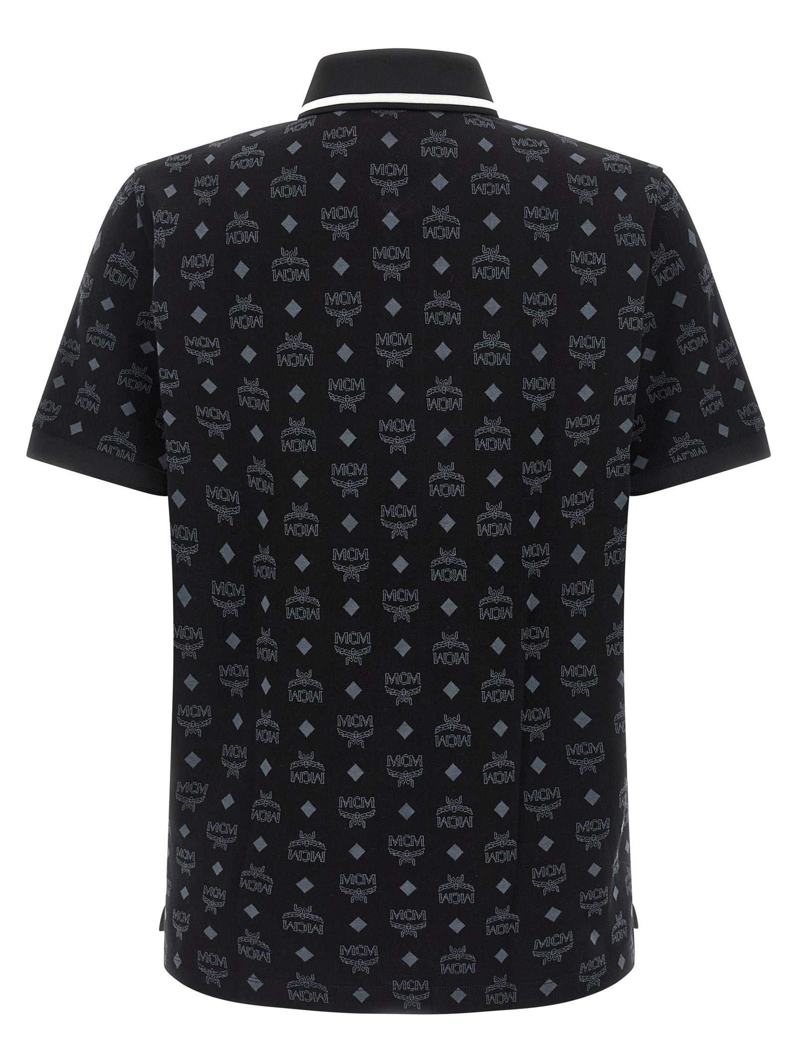 MCM Βαμβακερό Polo Jacquard σε Μαύρο