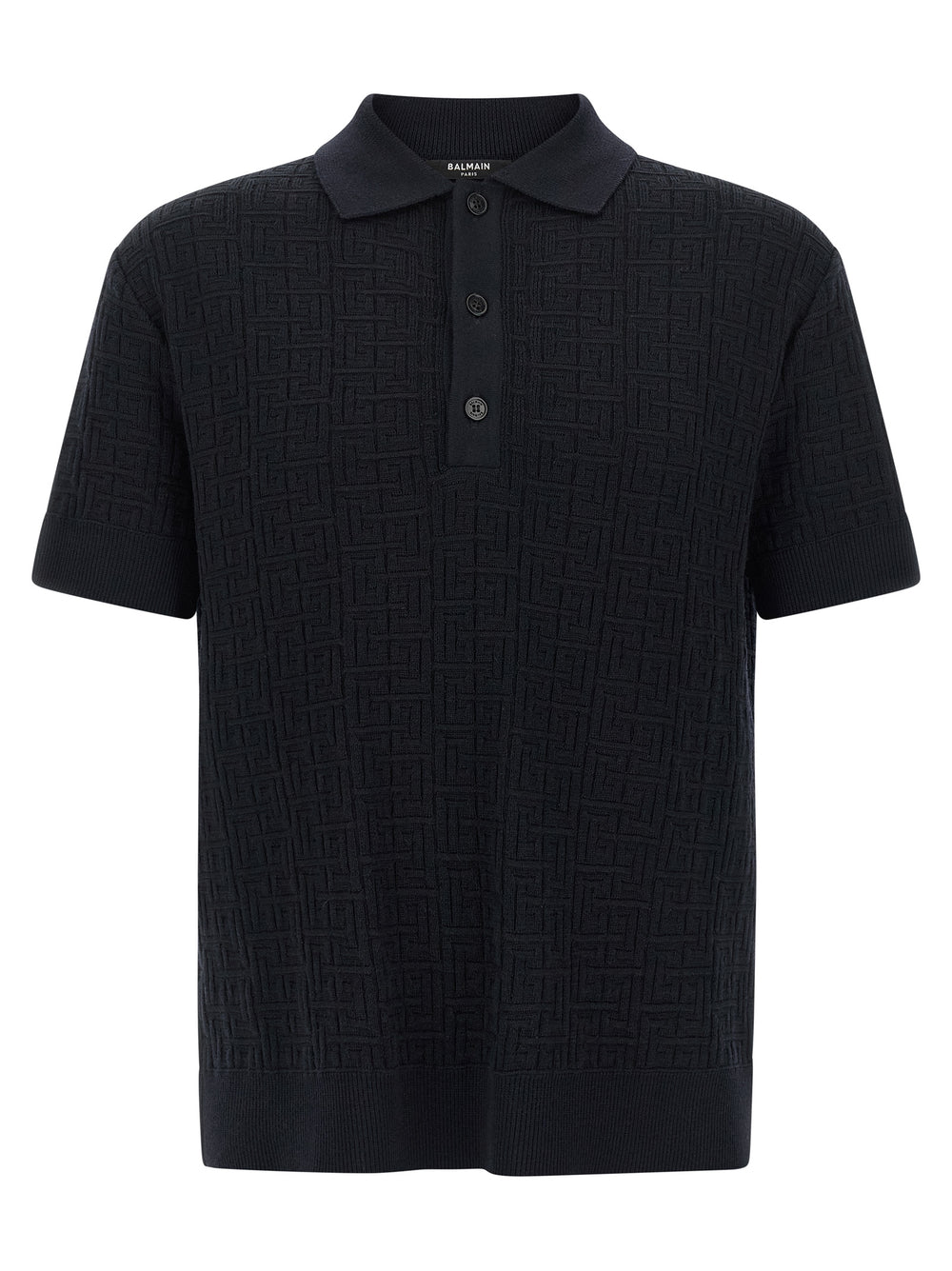 Blue Wool Polo Shirt
