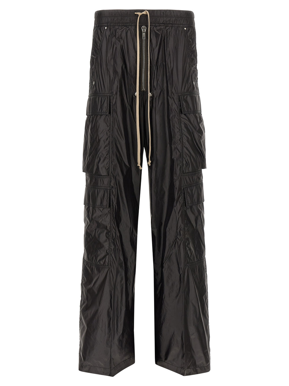 Black Nylon Cargo Pants