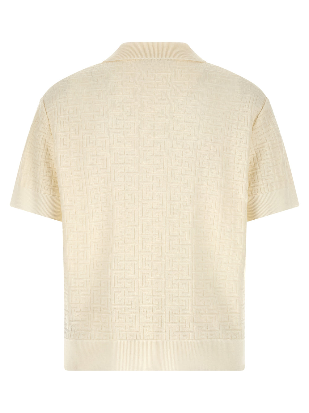 White Wool Polo Shirt