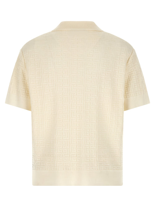 Balmain Polo από μαλλί σε Λευκό
