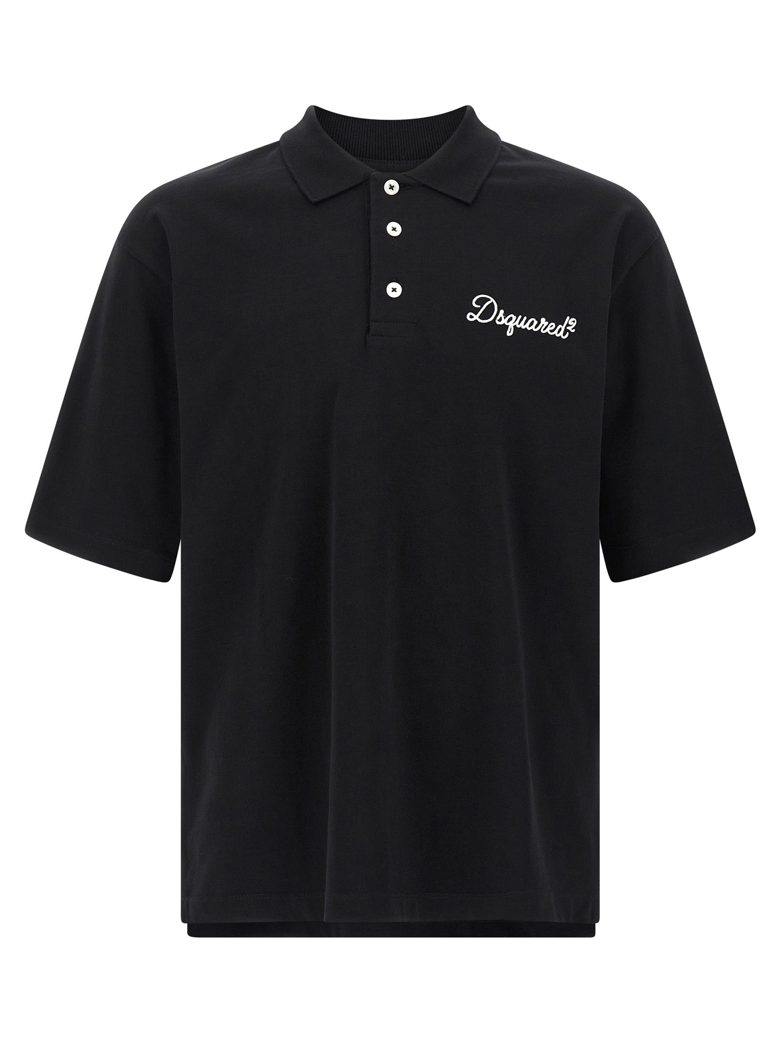 Black Cotton Polo Shirt mens luxury fashion - Mens Edit