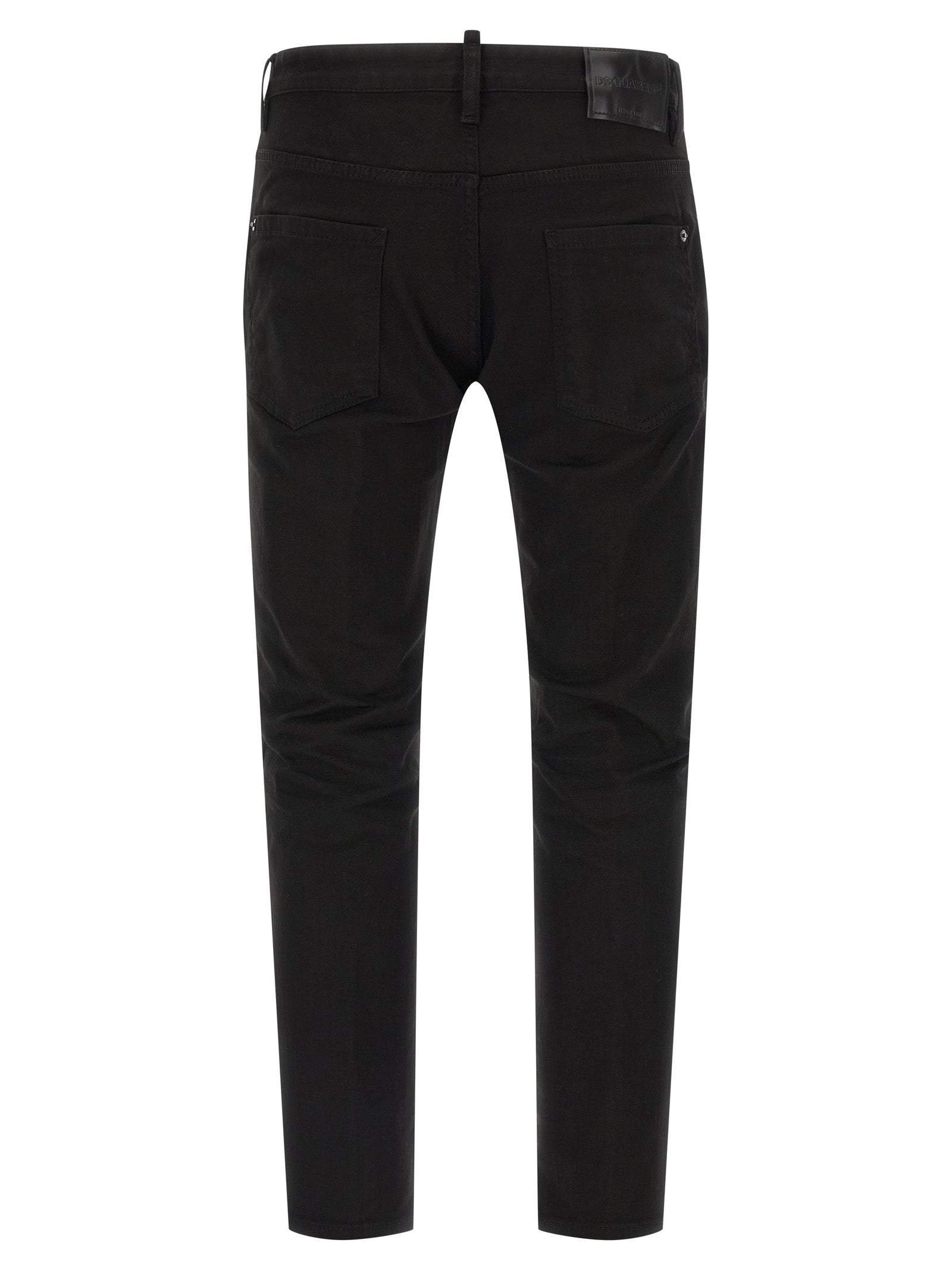 Dsquared² Βαμβακερό Straight-Leg Jeans σε Μαύρο