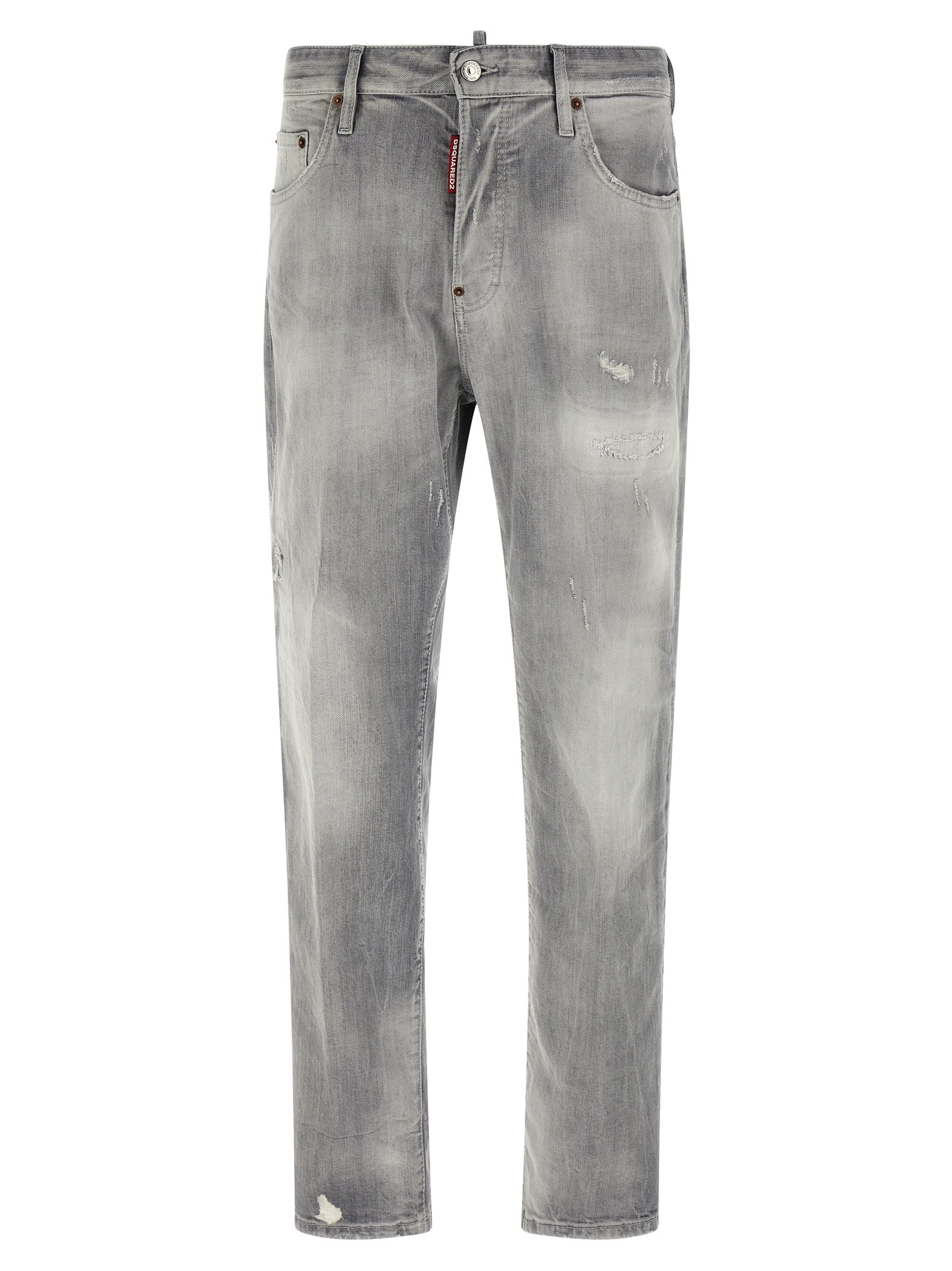 Gray Cotton Straight-Leg Jeans mens luxury fashion - Mens Edit