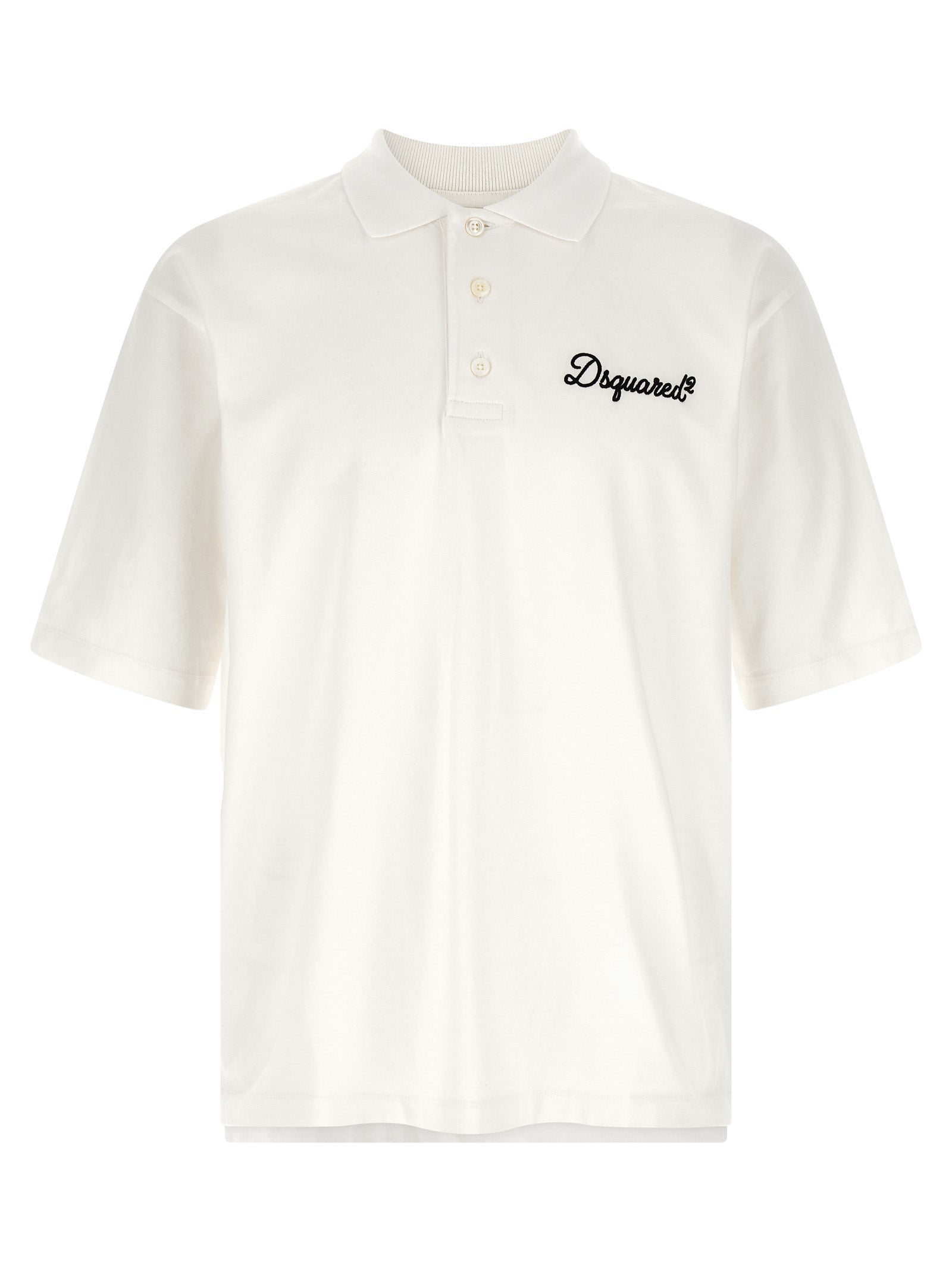 Dsquared² Βαμβακερό Polo σε Λευκό