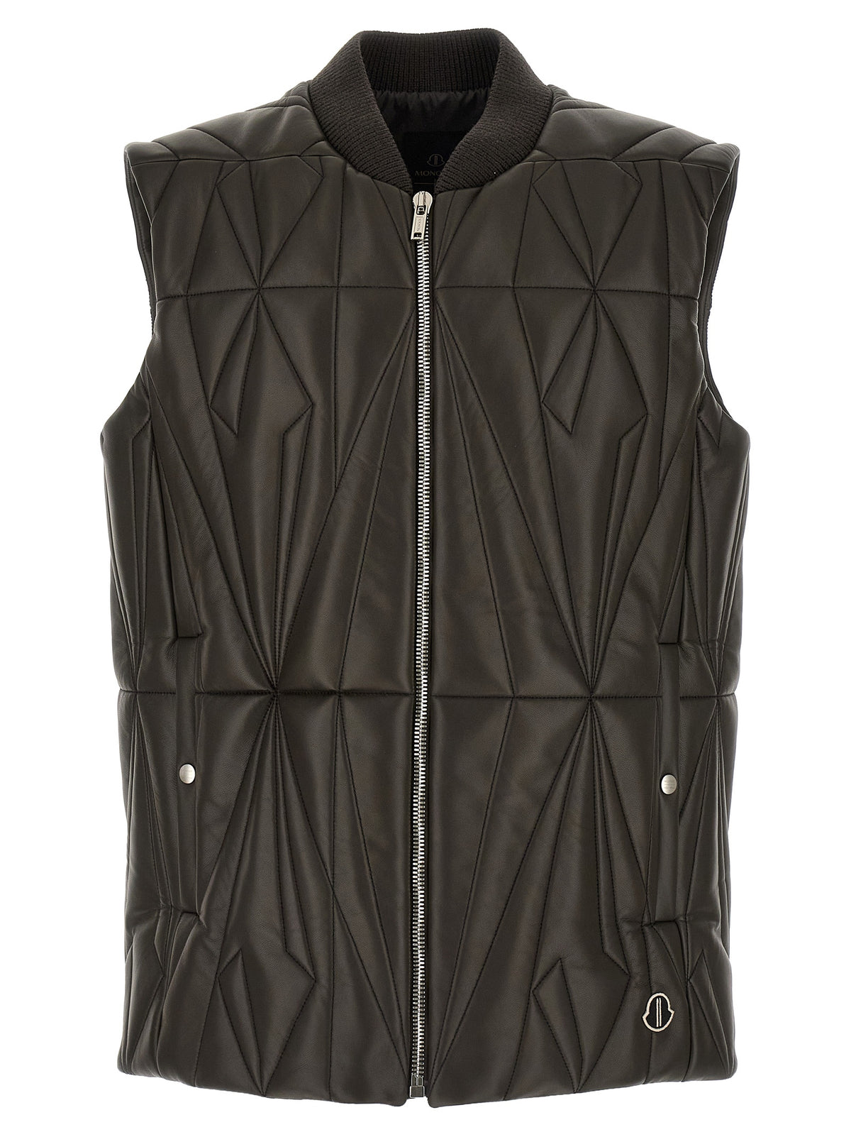 Brown Lamb Leather Sleeveless Jacket