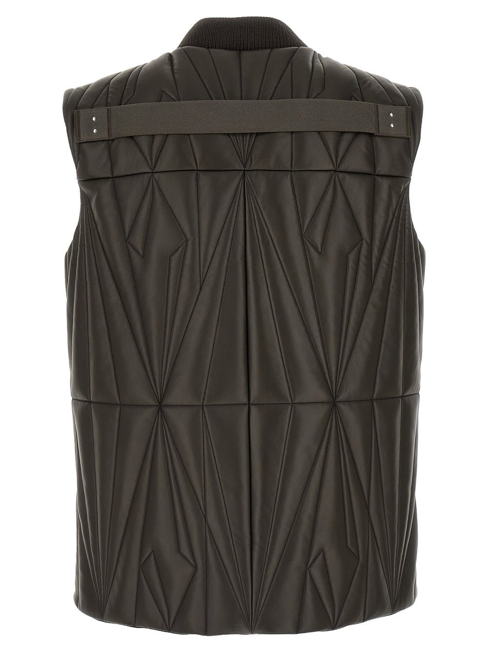 Brown Lamb Leather Sleeveless Jacket