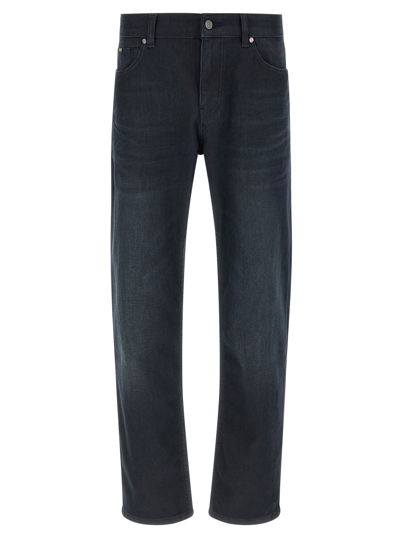 Hugo Boss Βαμβακερά Jeans Ίσιας Γραμμής σε Μπλε