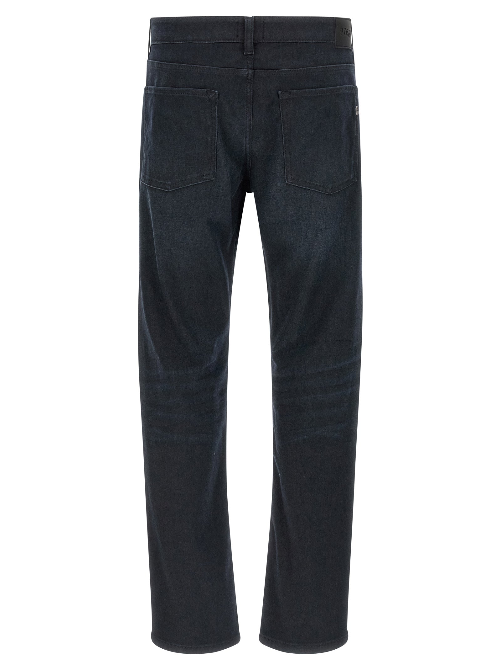 Hugo Boss Βαμβακερά Jeans Ίσιας Γραμμής σε Μπλε
