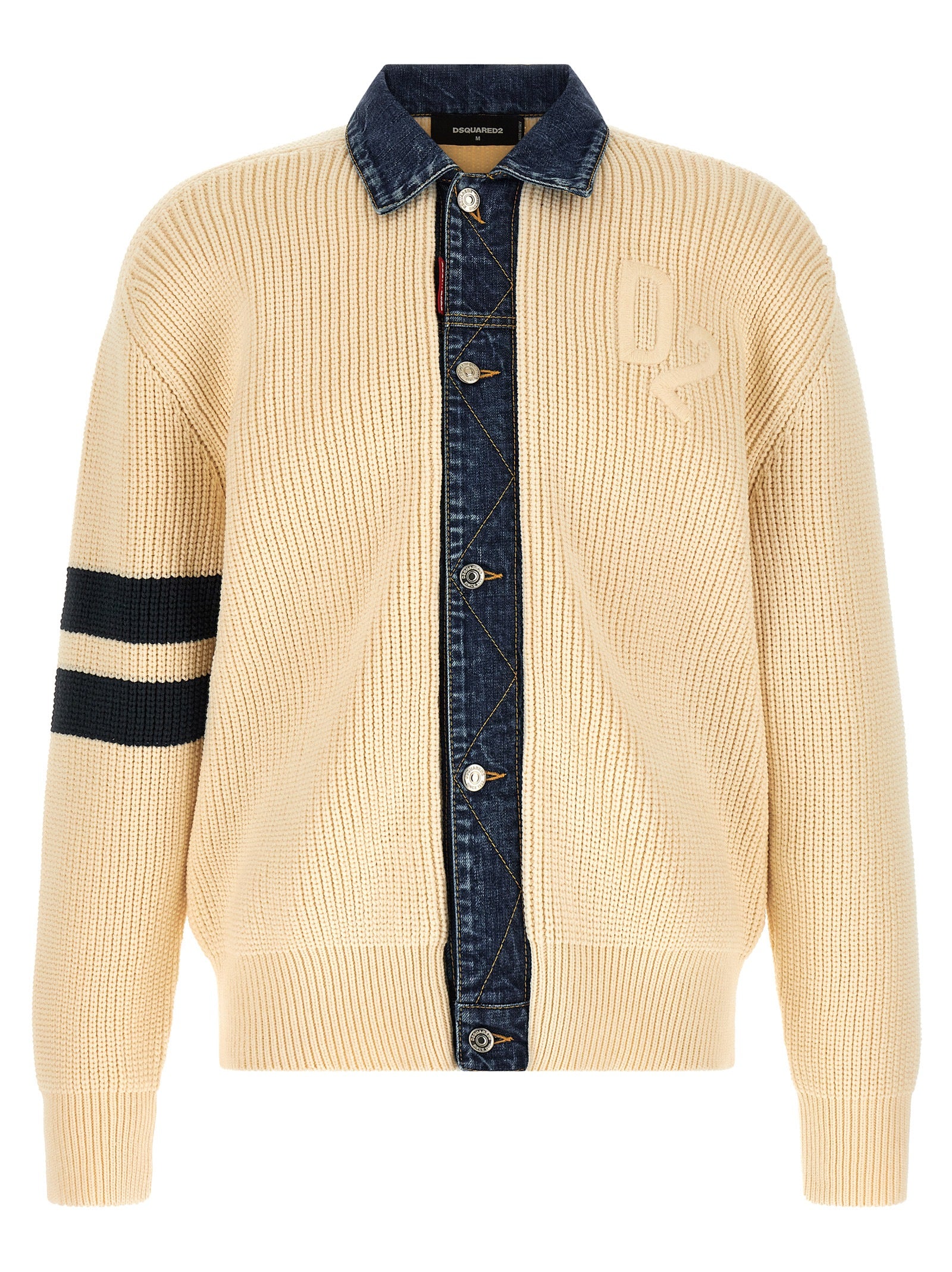 Dsquared² Βαμβακερή Ζακέτα σε Μπεζ