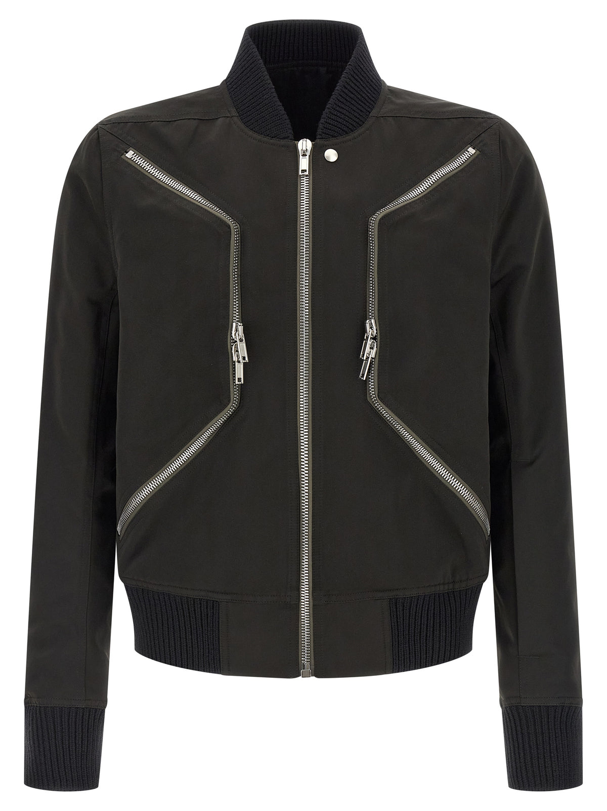 Black Polyester Bomber