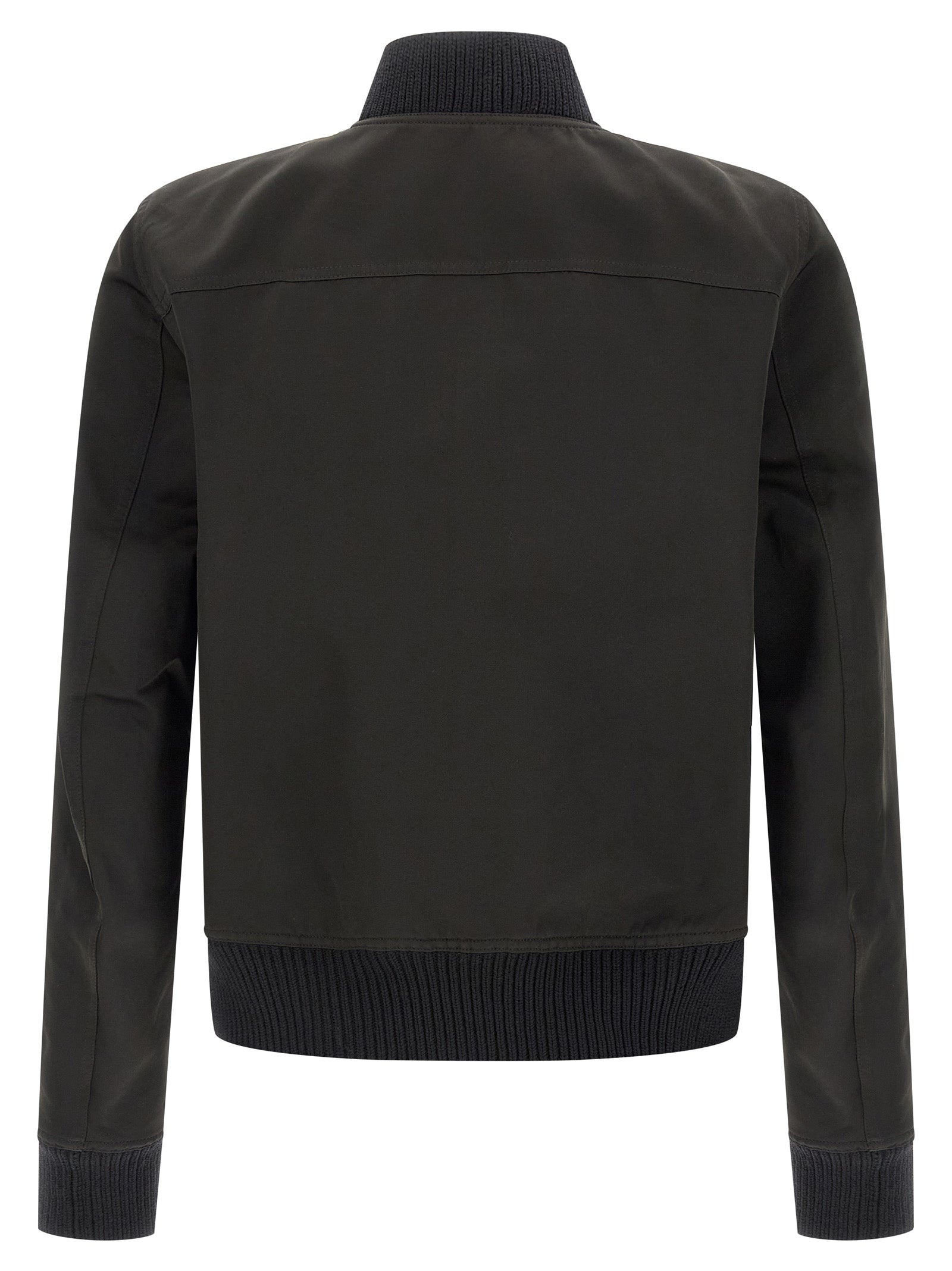 Black Polyester Bomber