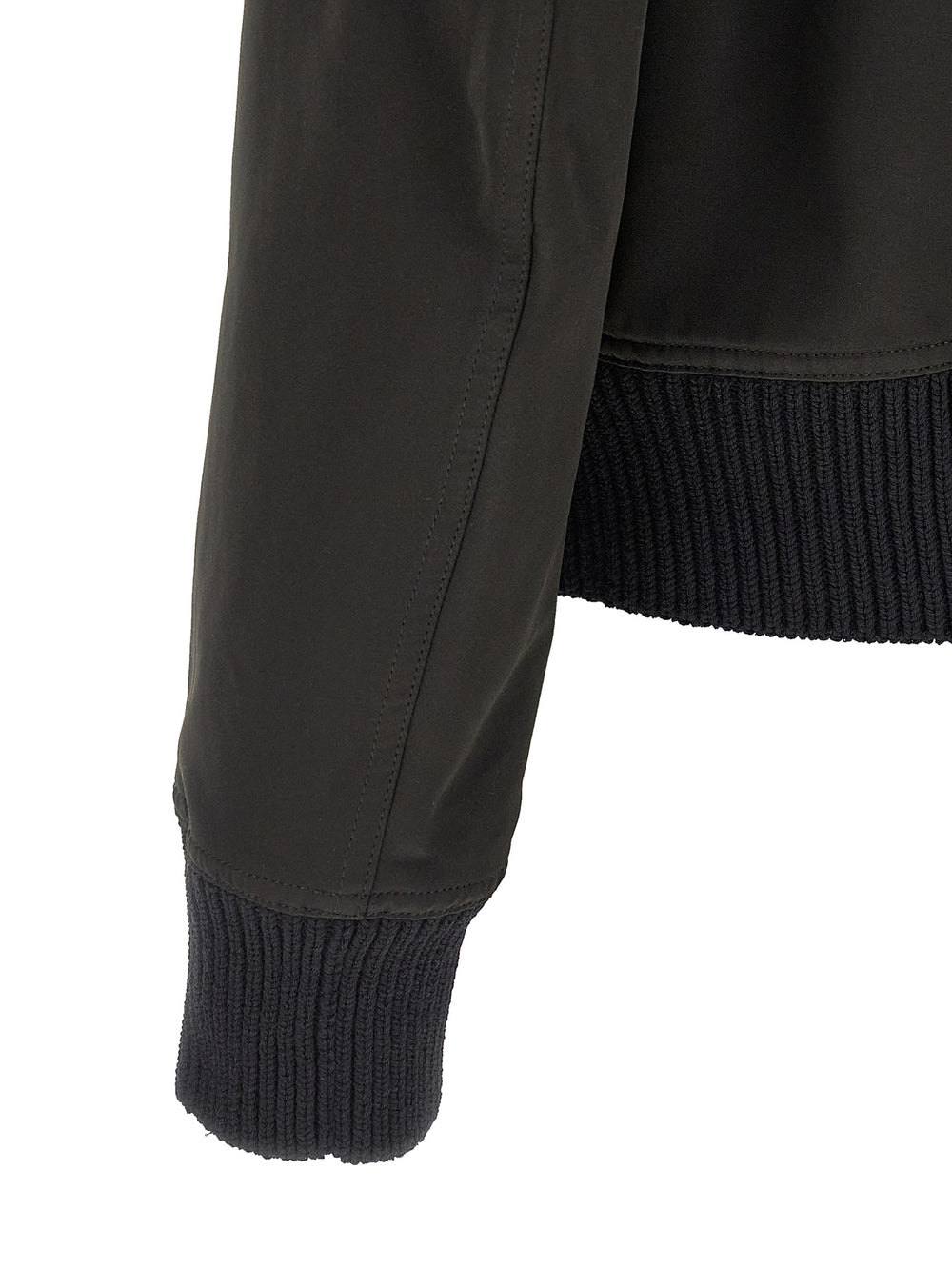 Black Polyester Bomber