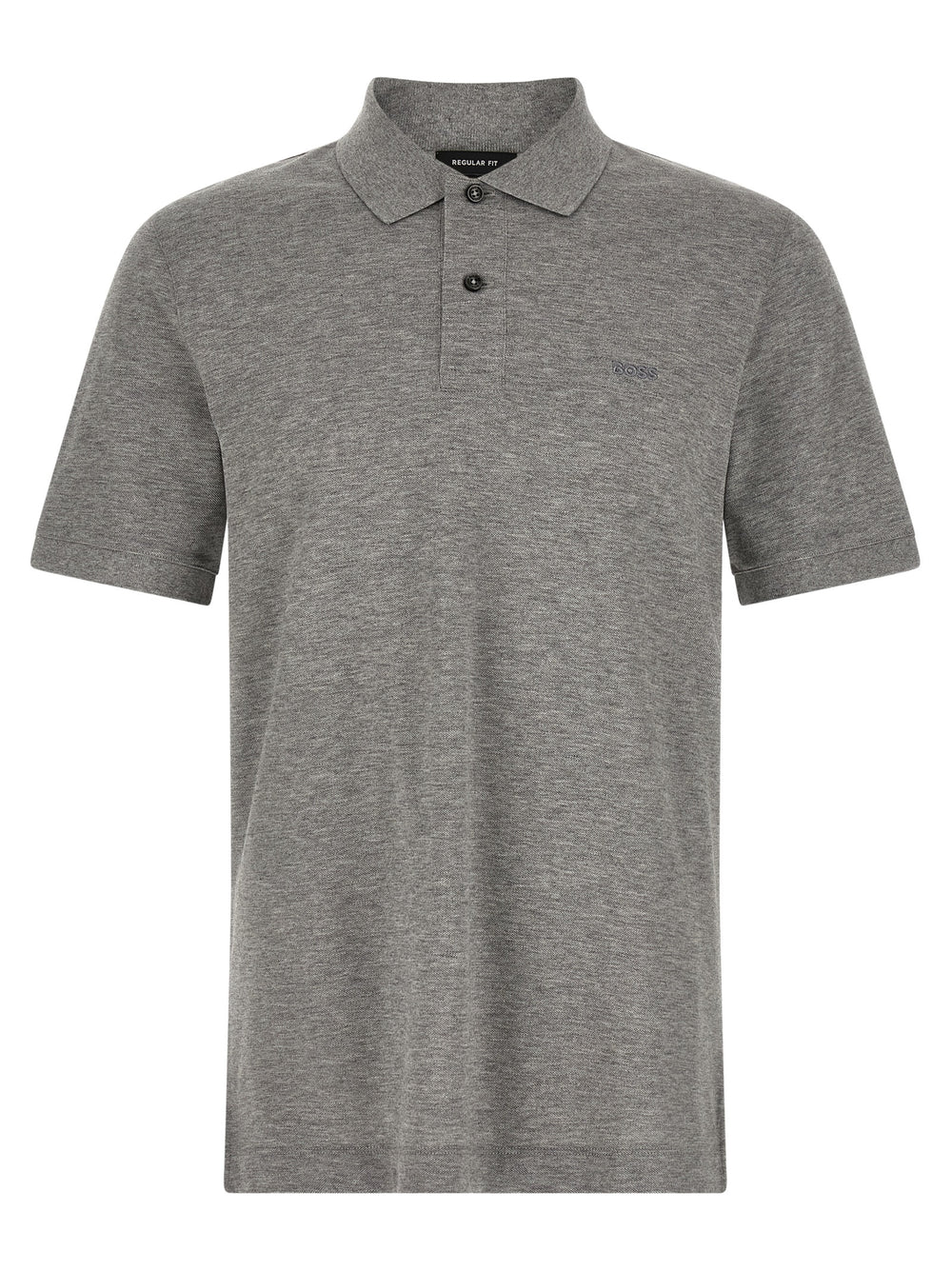 Gray Cotton Polo Shirt